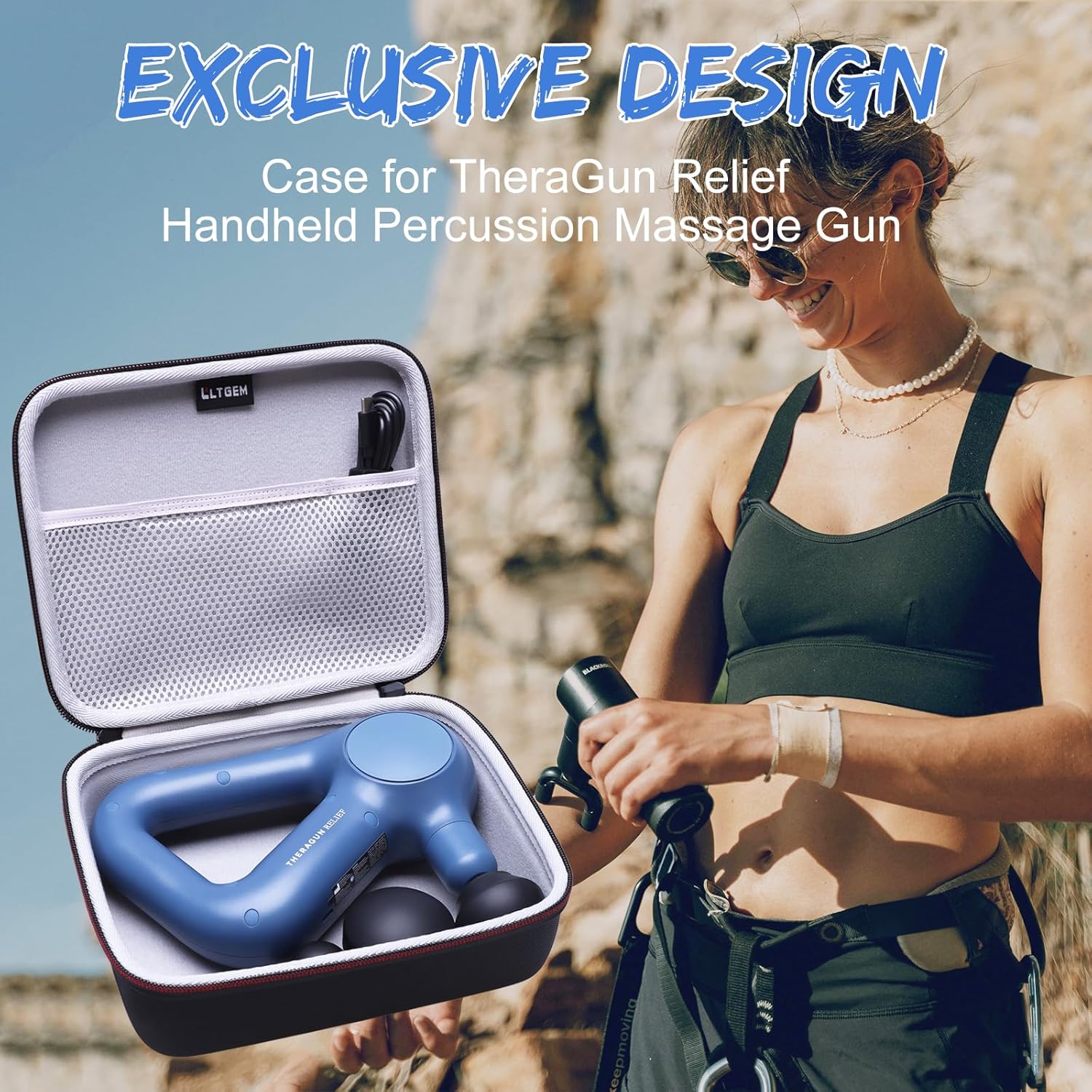 Estuche de masaje LTGEM Compatible con pistola de masaje de percusi...
