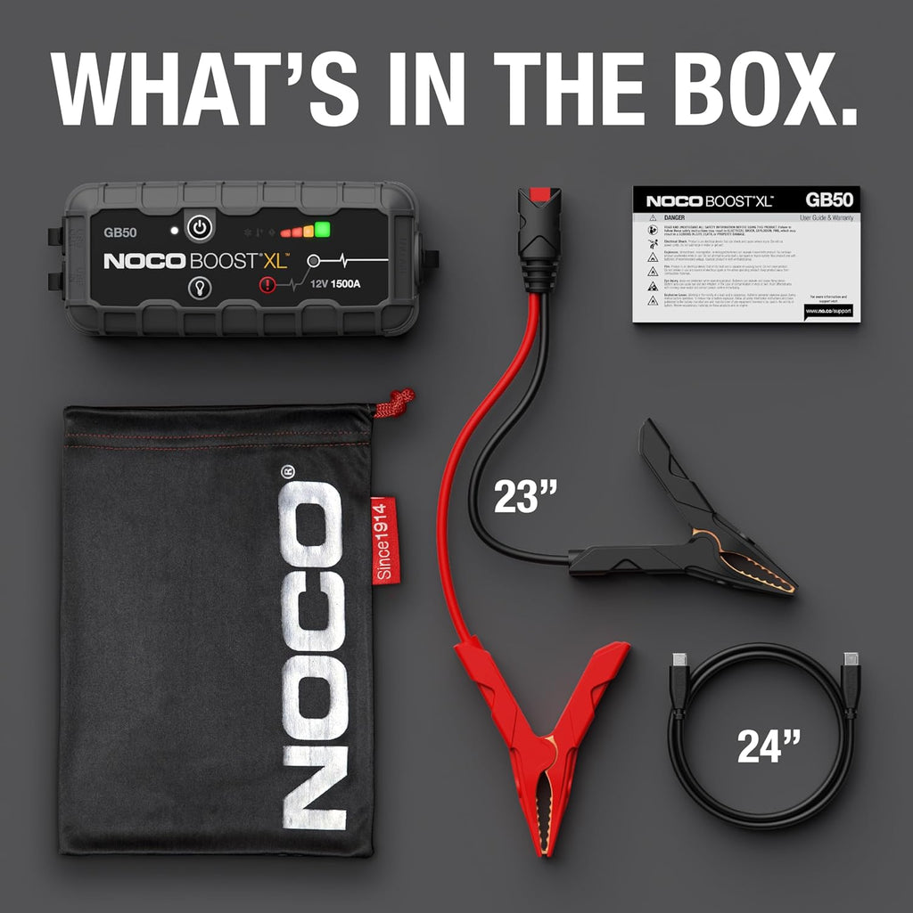 NOCO Boost GB50: Arrancador de salto UltraSafe de 1500A \u2013 Paqu...