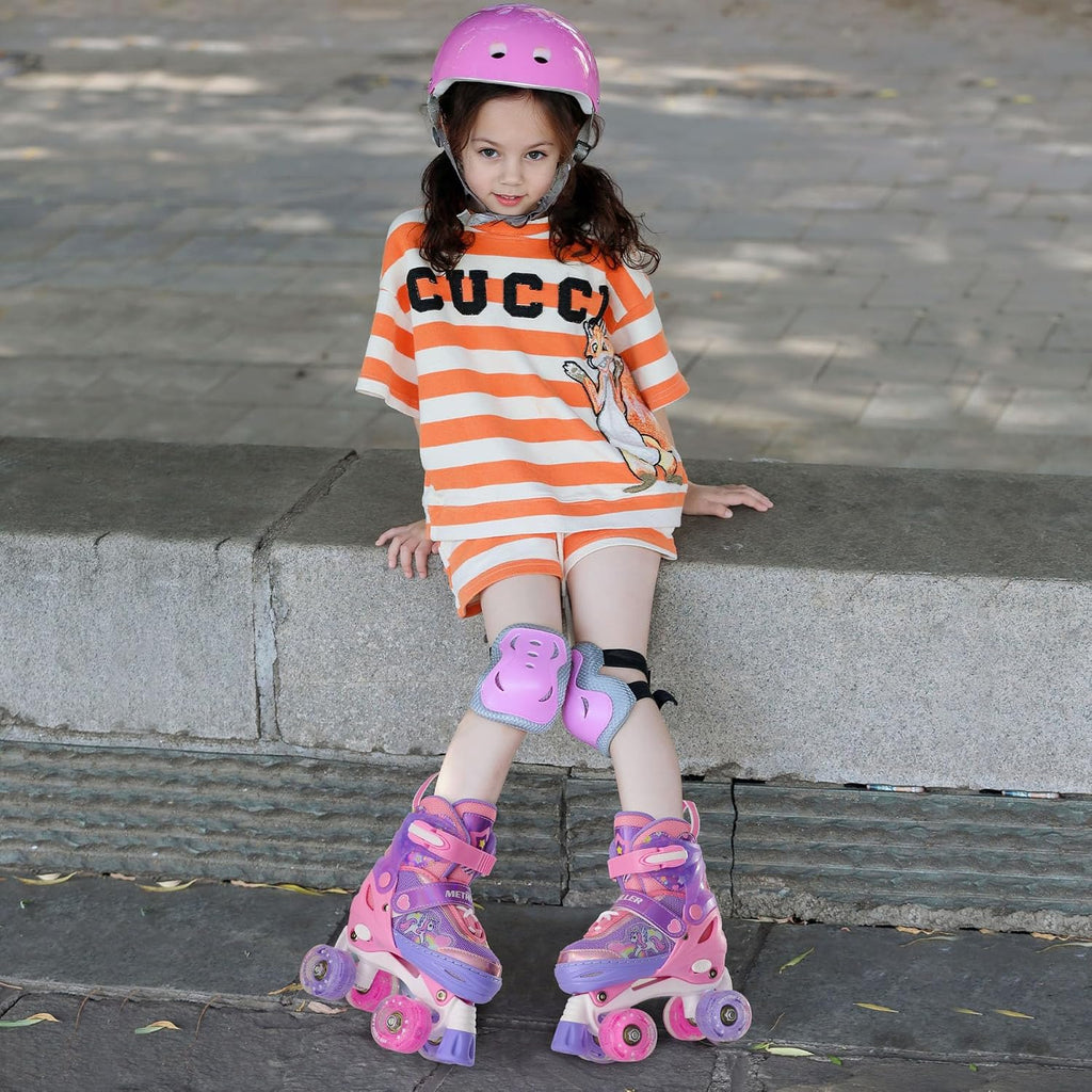 METROLLER Patines de ruedas brillantes para niñas de 4 a 12 años |...