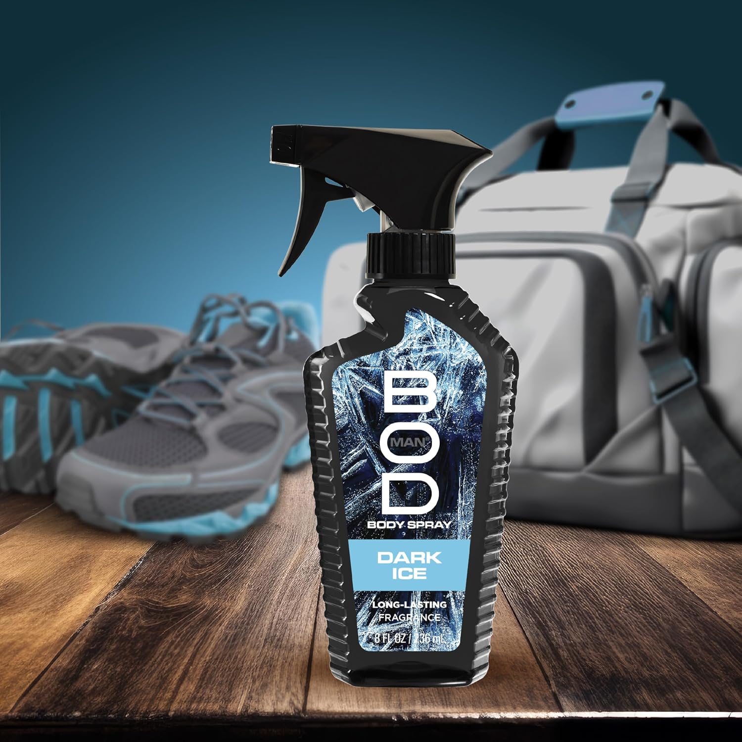 BOD man Fragancia corporal en aerosol, hielo oscuro, 8 onzas líquid...