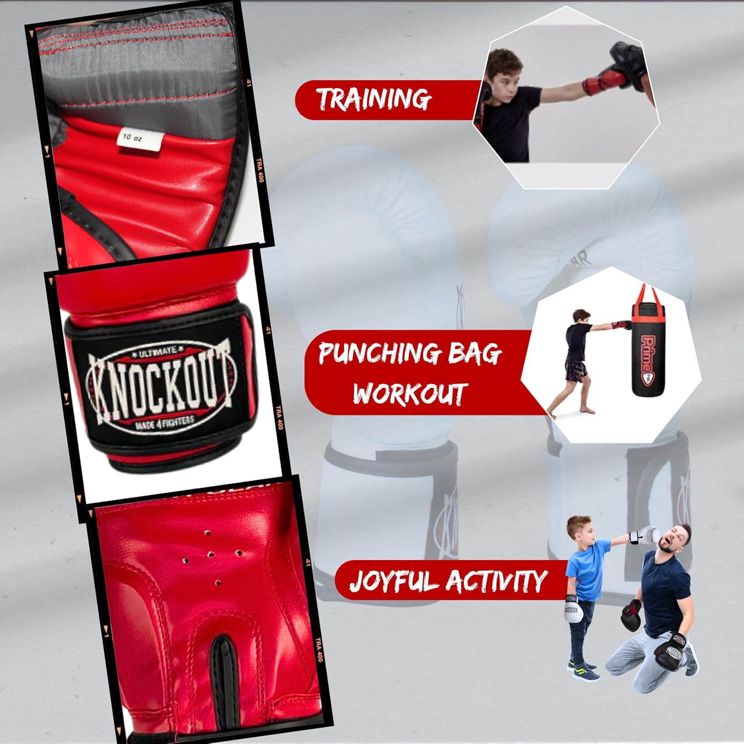 Guantes de boxeo para niños - Guantes de entrenamiento juvenil para...