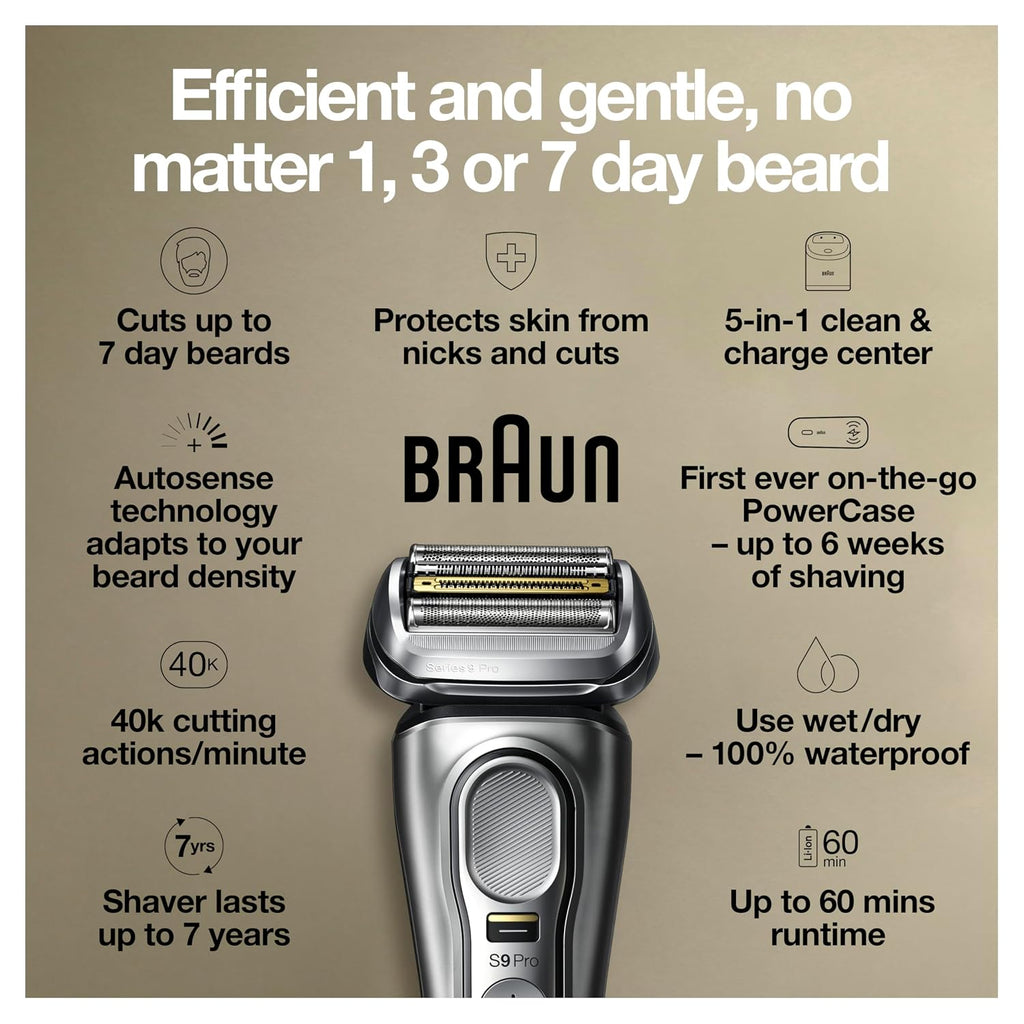 Braun Maquinilla de afeitar eléctrica para hombres, afeitadora de p...