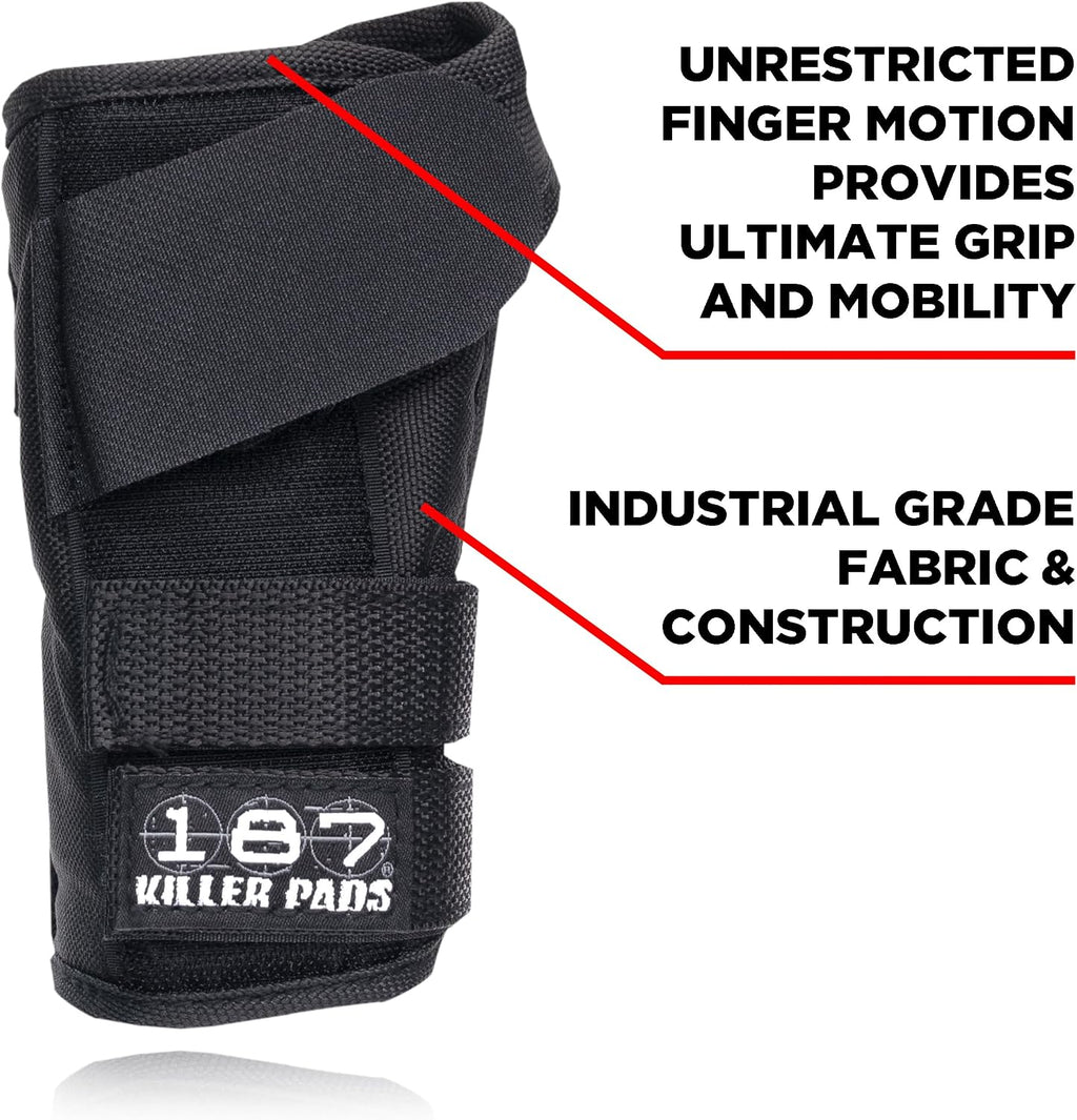 187 Killer Pads Protectores de muñeca profesionales; protección dur...