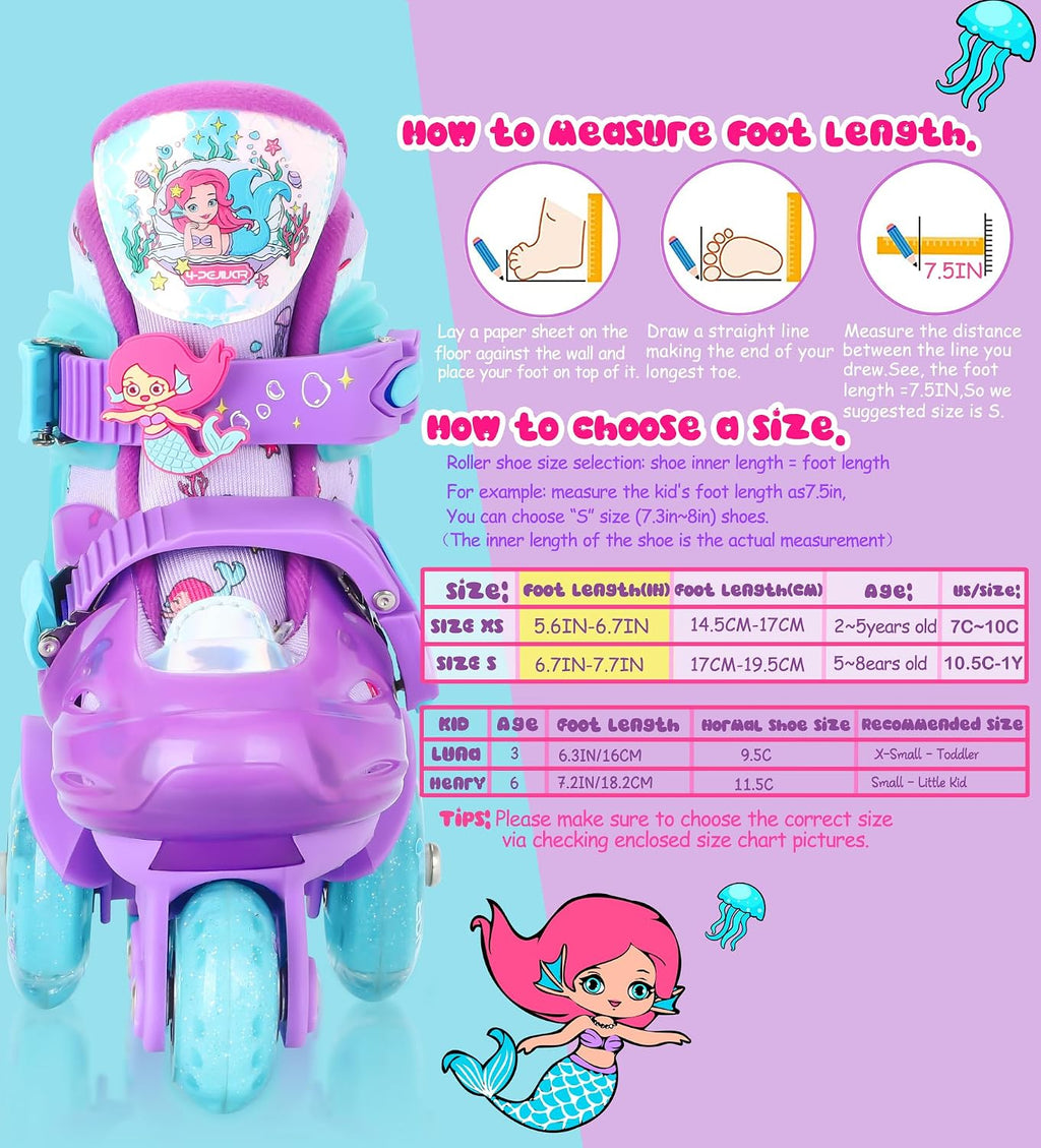 Patines de ruedas ajustables para niños, niñas y señoras con ruedas...
