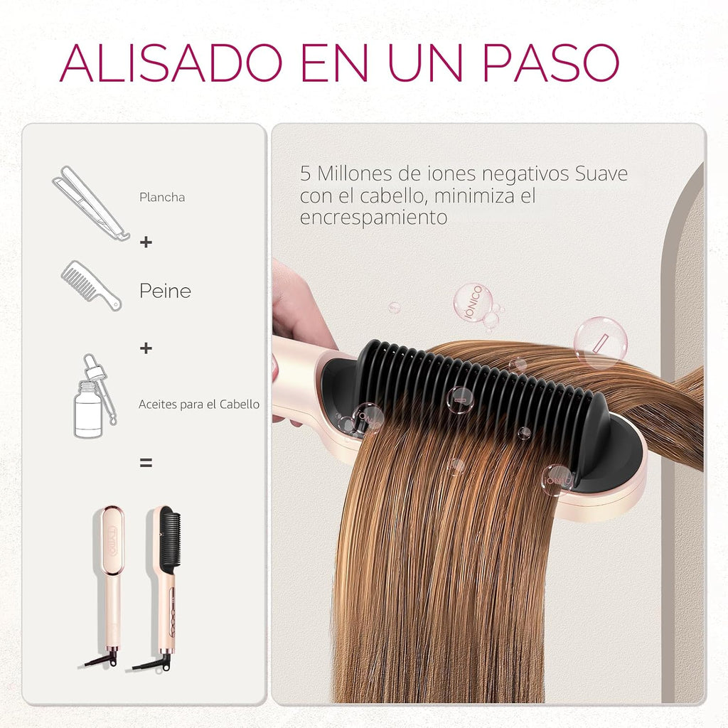 TYMO Ring Plus Cepillo Alisador de Cabello Iónico - Peine Alisador...