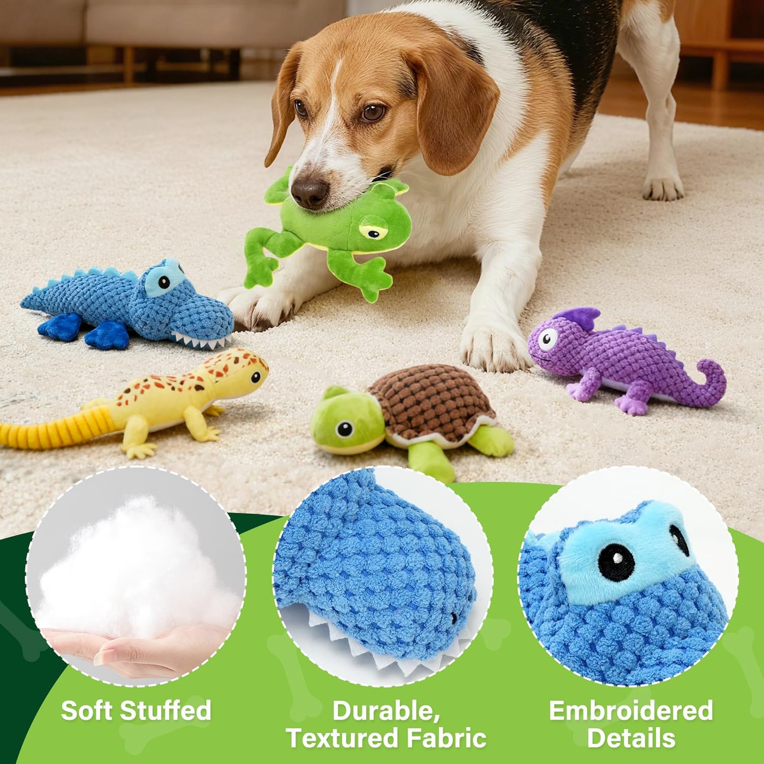 Prime Pets Juguetes para perros, paquete de 5, juguetes chirriantes...