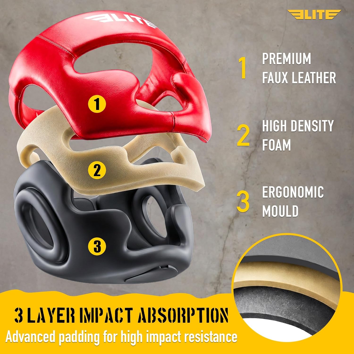 Elite Sports Mejor Casco de Boxeo, Protector de Cabeza de Seguridad...