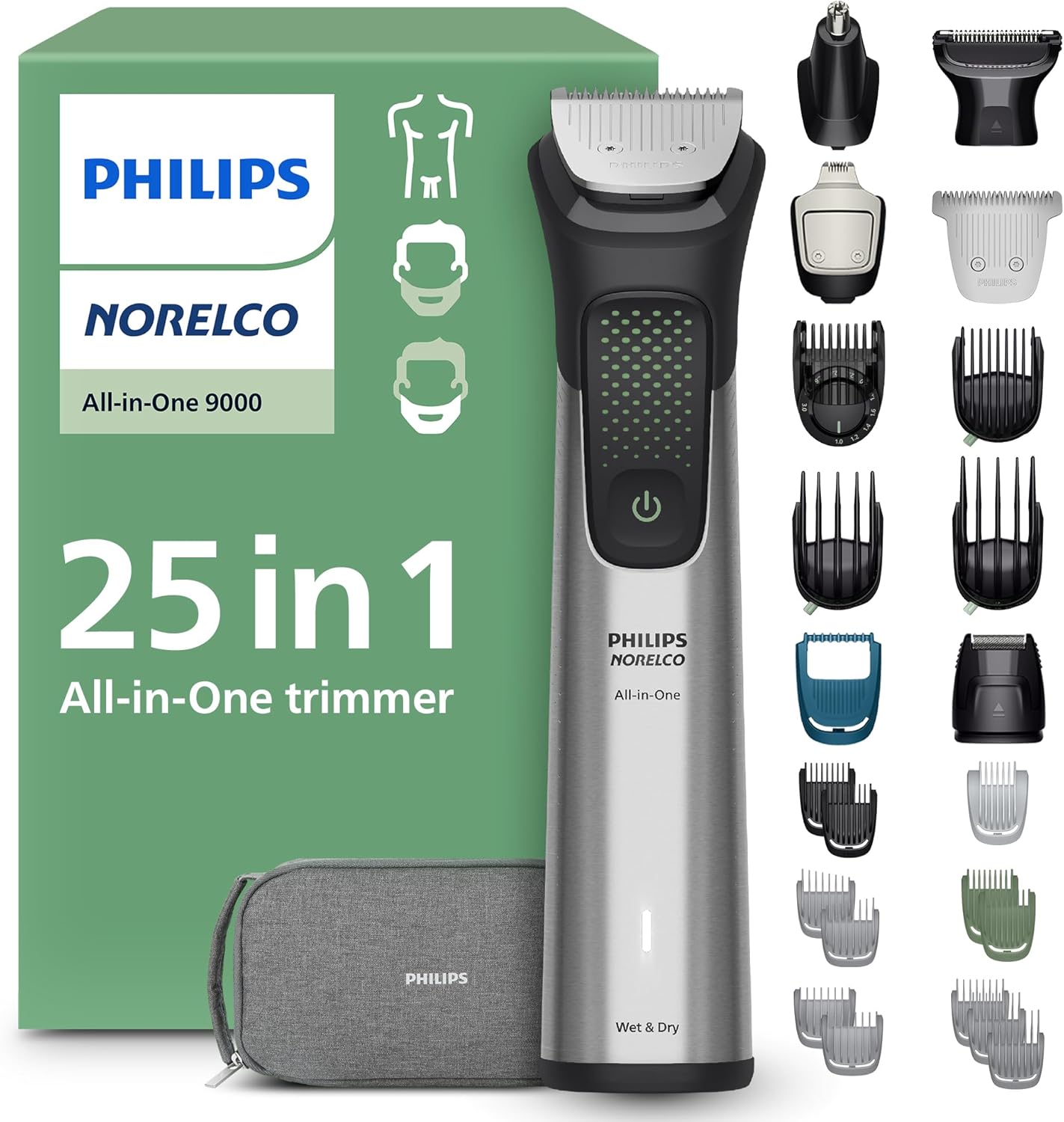 Norelco Philips Todo en Uno Serie 9000 Afeitadora Eléctrica y Corta...