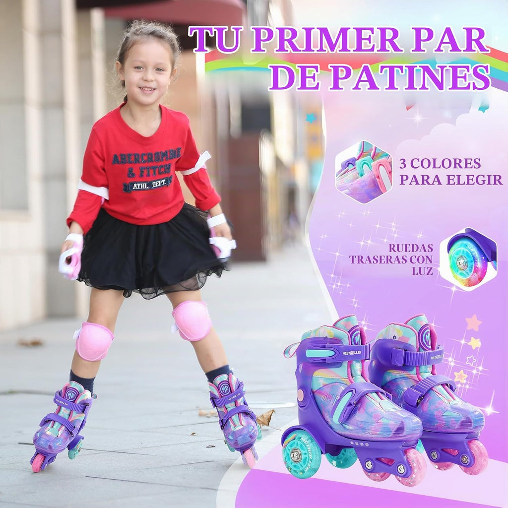 METROLLER Patines de equilibrio con ruedas ajustables para niños pe...
