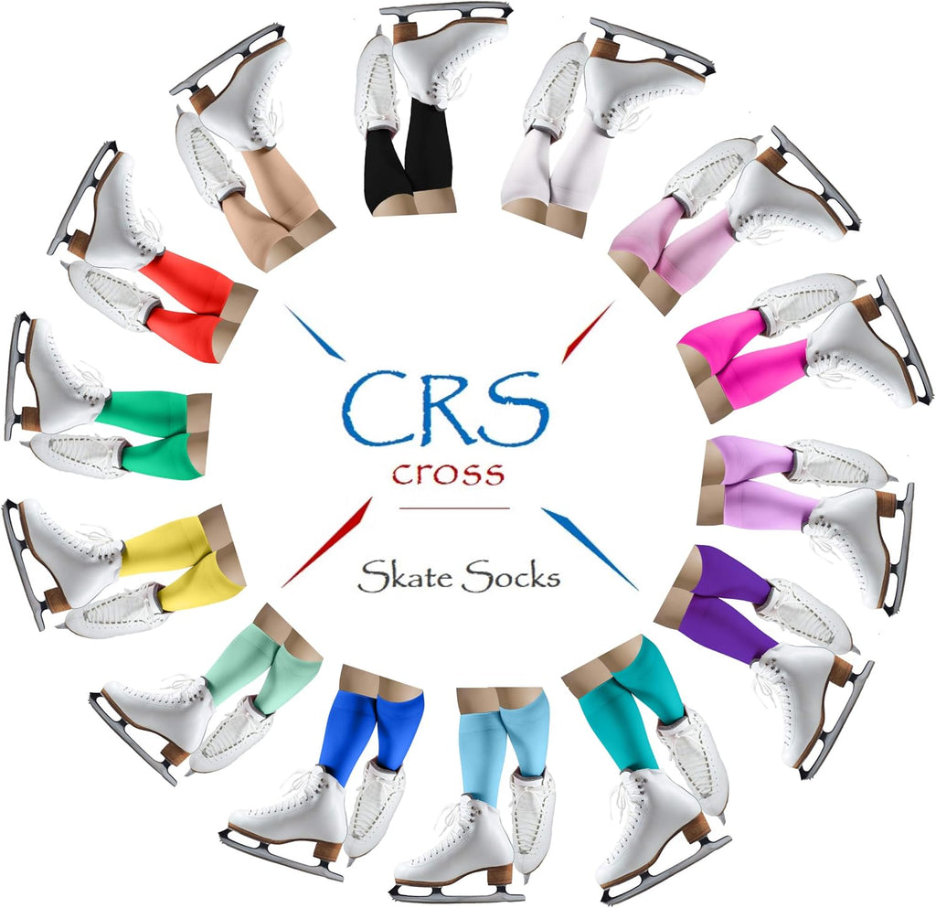CRS Cross Calcetines de patinaje artístico. 2 pares de medias hasta...