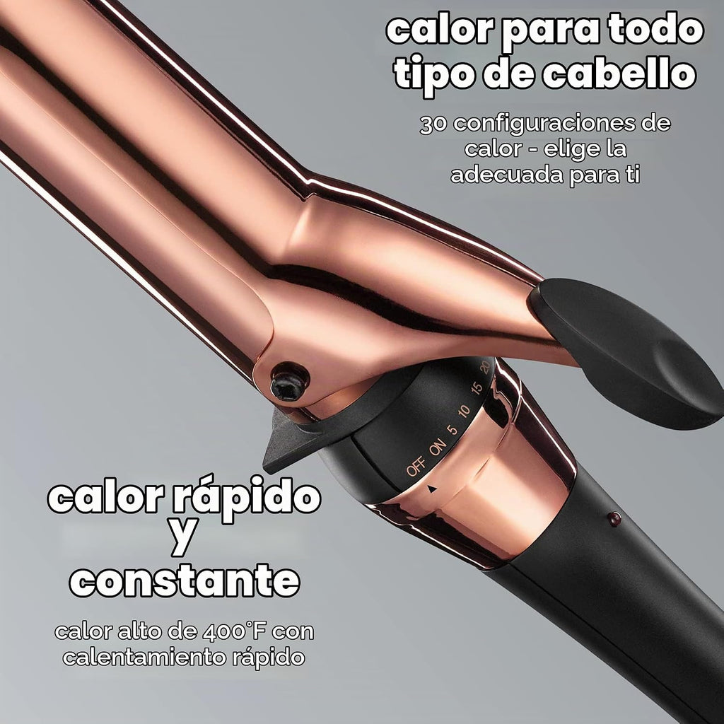 INFINITIPRO BY CONAIR Rizador de titanio de oro rosa de 1 1\/2 pulg...