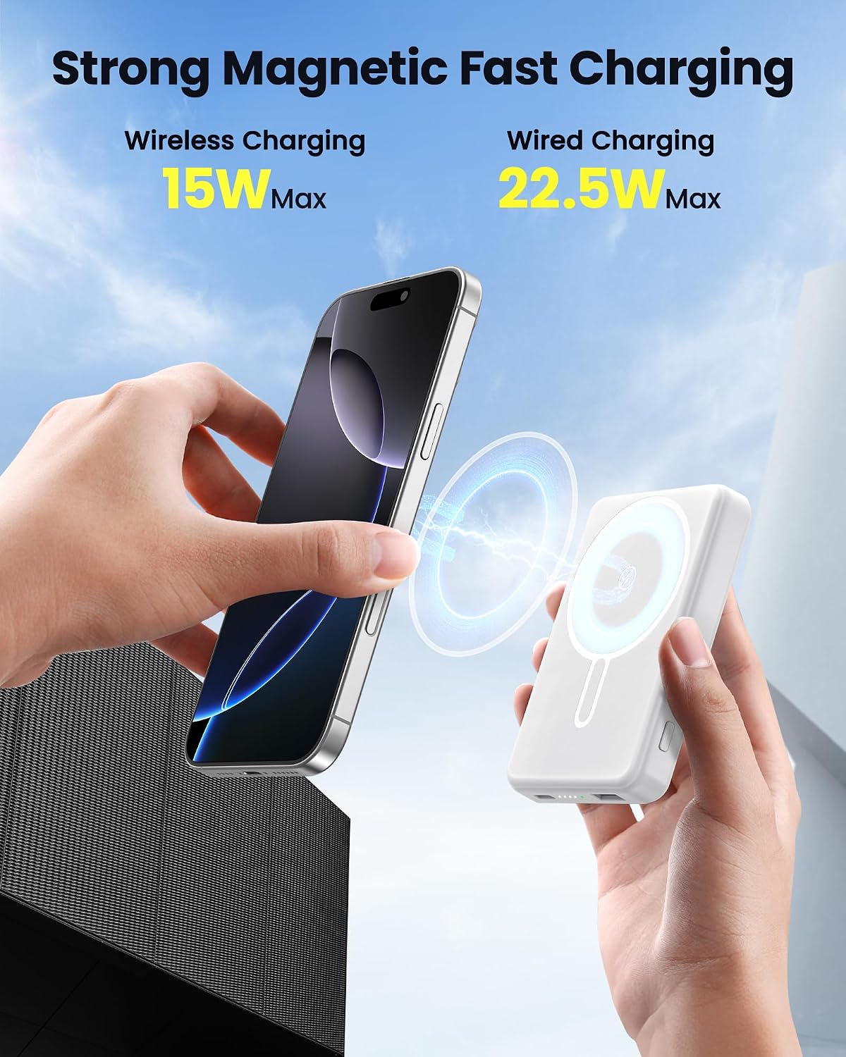 COOAV Cargador Portátil Magnético Power Bank 12000mAh Compatible co...