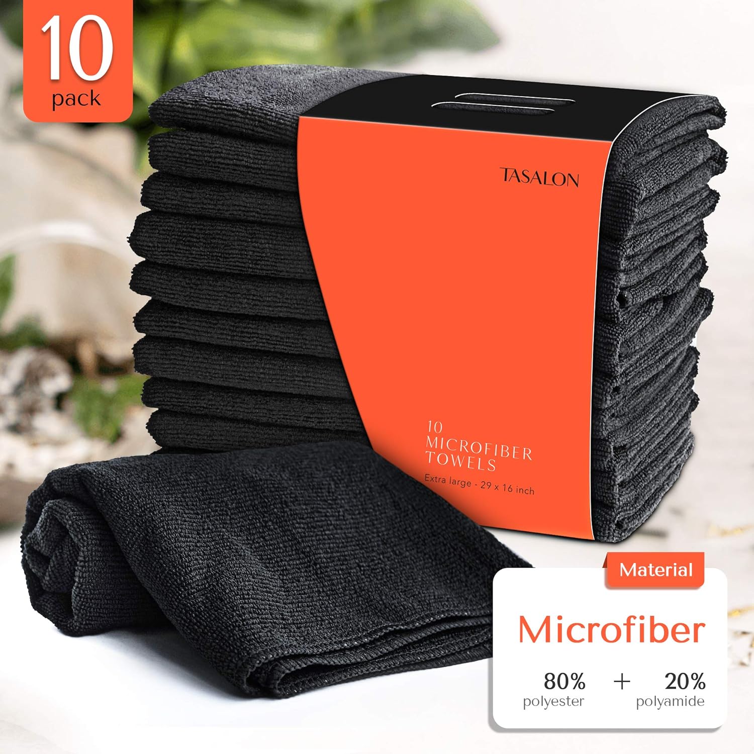 TASALON Toalla de microfibra para el pelo para salón, paquete de 10...