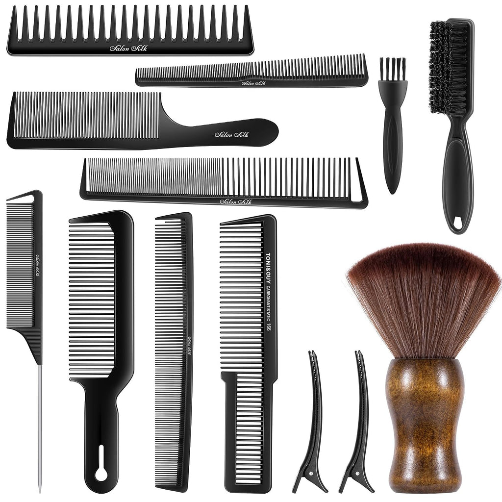 SALONSILK Juego de 13 Piezas de Cepillo de Corte de Cabello y Afeit...
