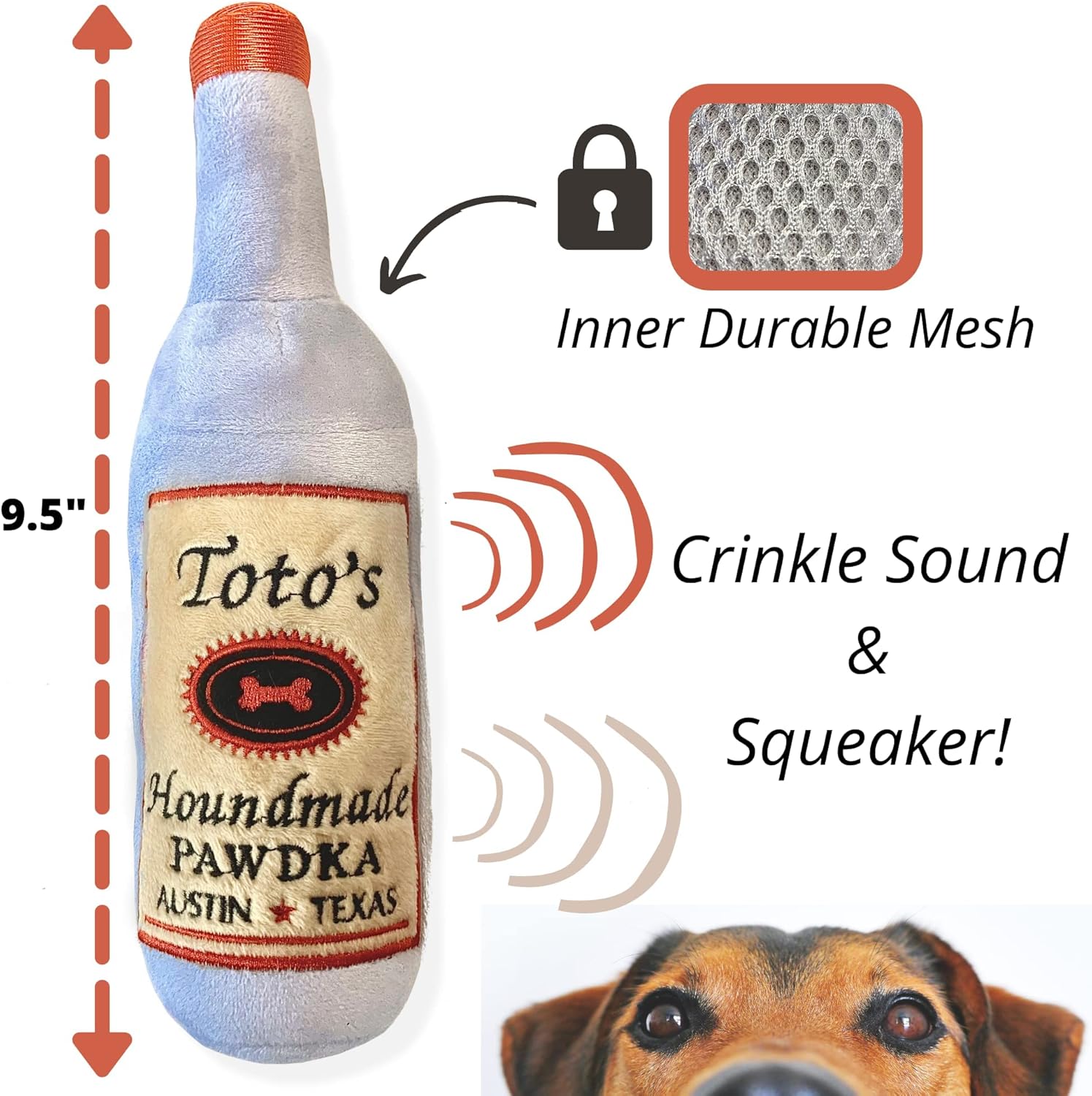 Nestpark Toto's - Juguete de peluche chirriante y arrugado para...