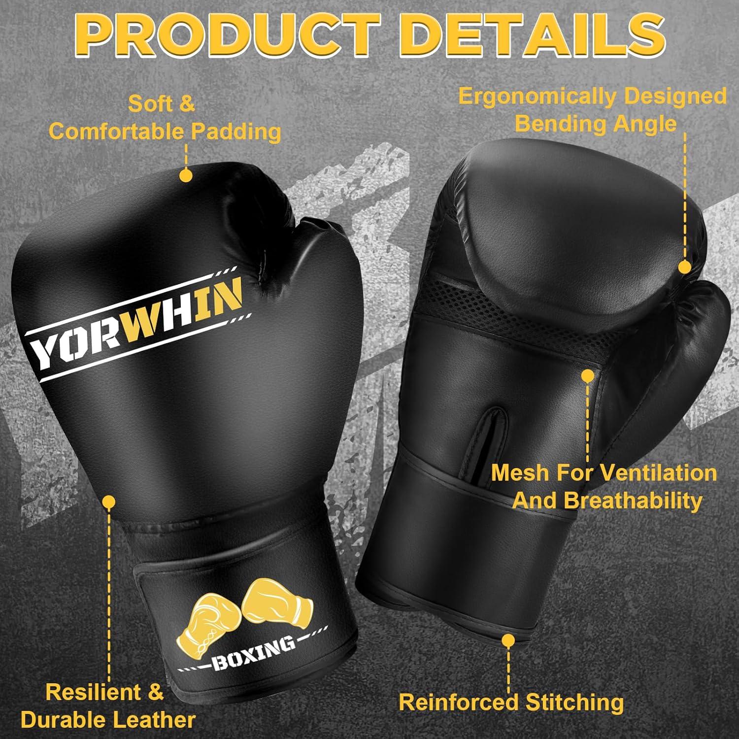 Guantes de boxeo para hombres y mujeres, guantes de entrenamiento y...