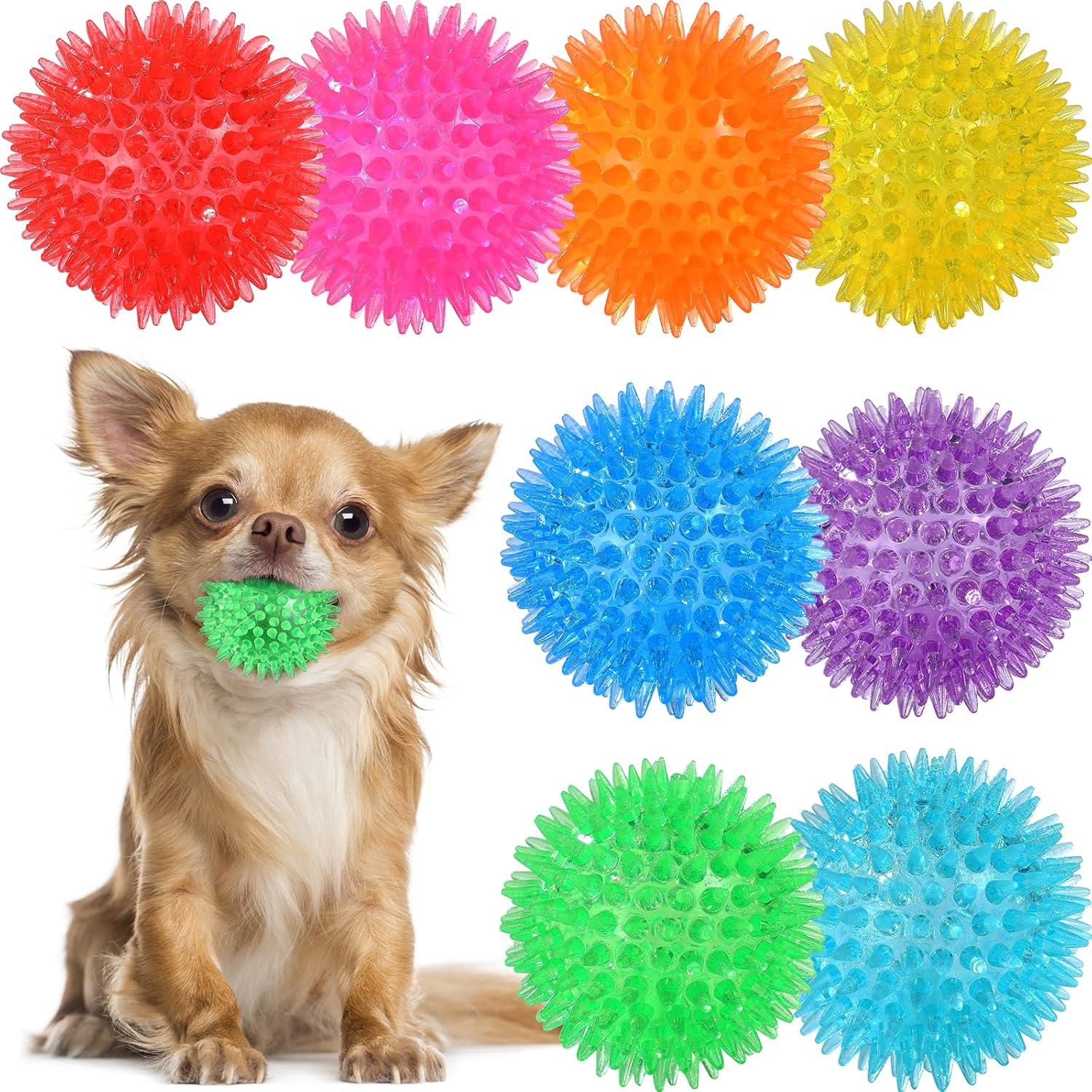 VITEVER Pelotas chirriantes de juguete para perros pequeños y media...