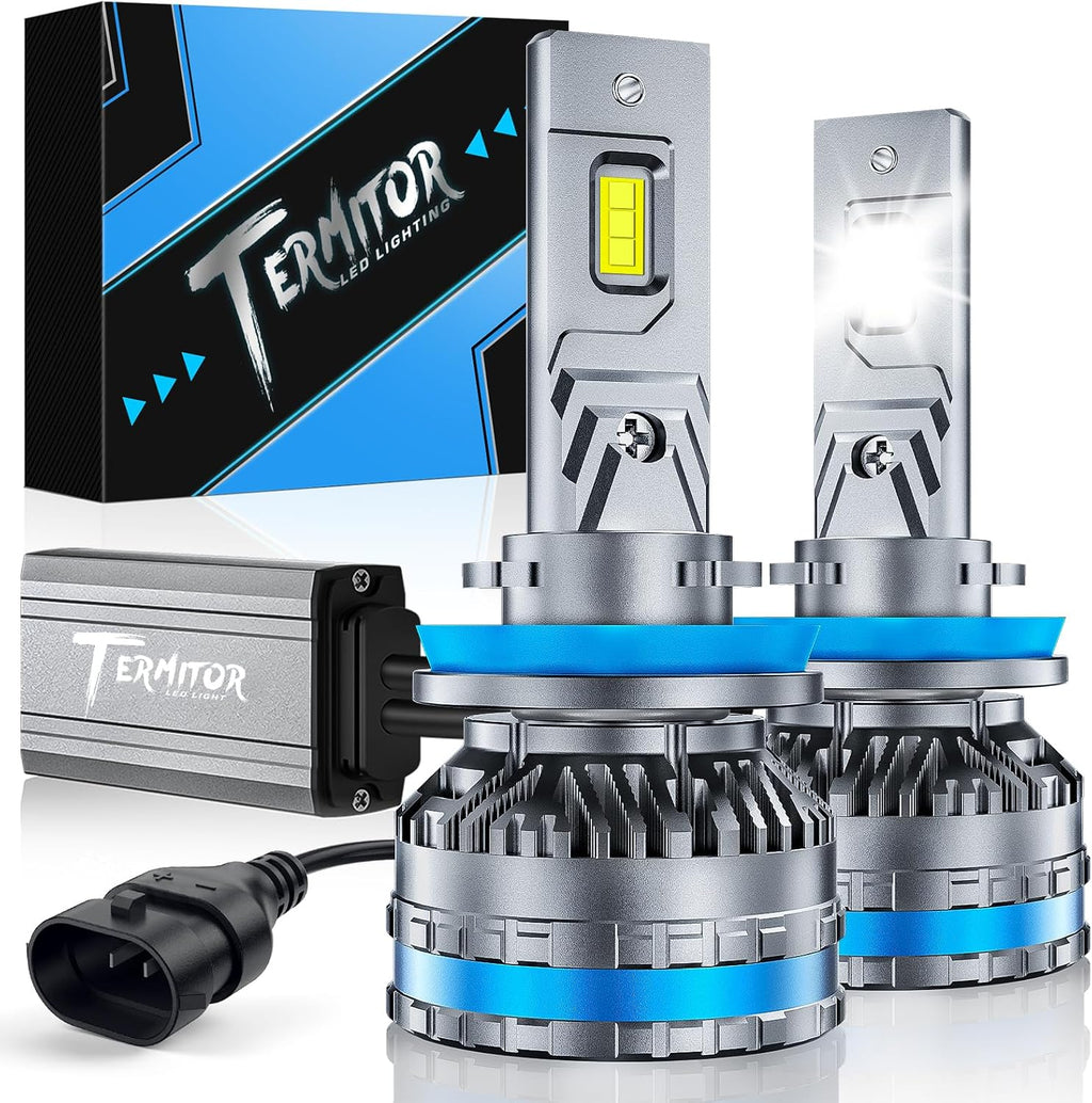 Termitor Bombillas H11, 100,000LM 6500K Blanco frío H8 H9, 120 W Pl...