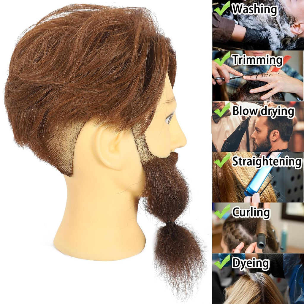 Yiifiulyn Cabeza de maniquí de peluquero macho, cabeza de maniquí d...