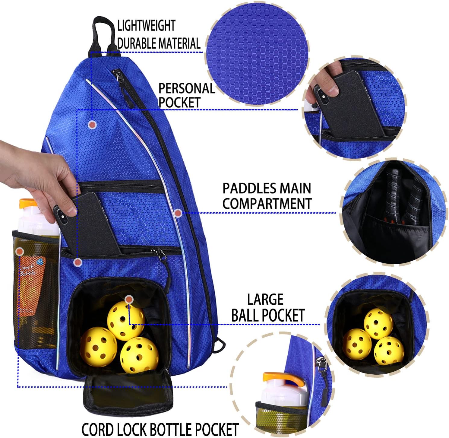 LLYWCM Bolsa de pickleball \u2013 Bolsas de pickleball para mujeres...