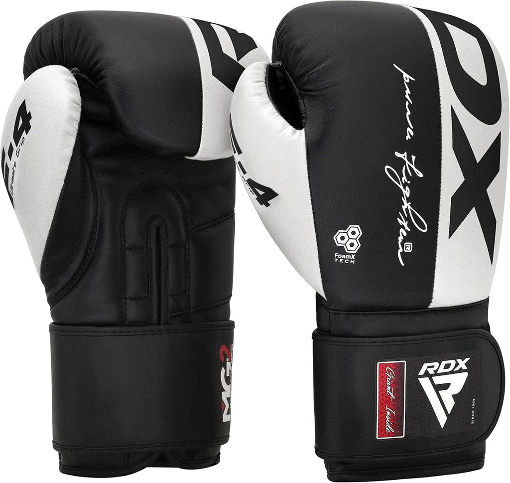 Guantes de boxeo RDX, guantes de entrenamiento de cuero Maya para M...
