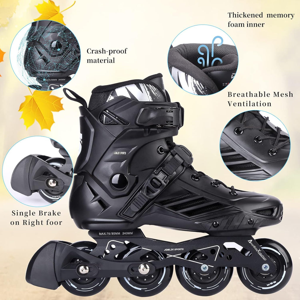 Patines en línea, patines de alto rendimiento con forro lavable par...