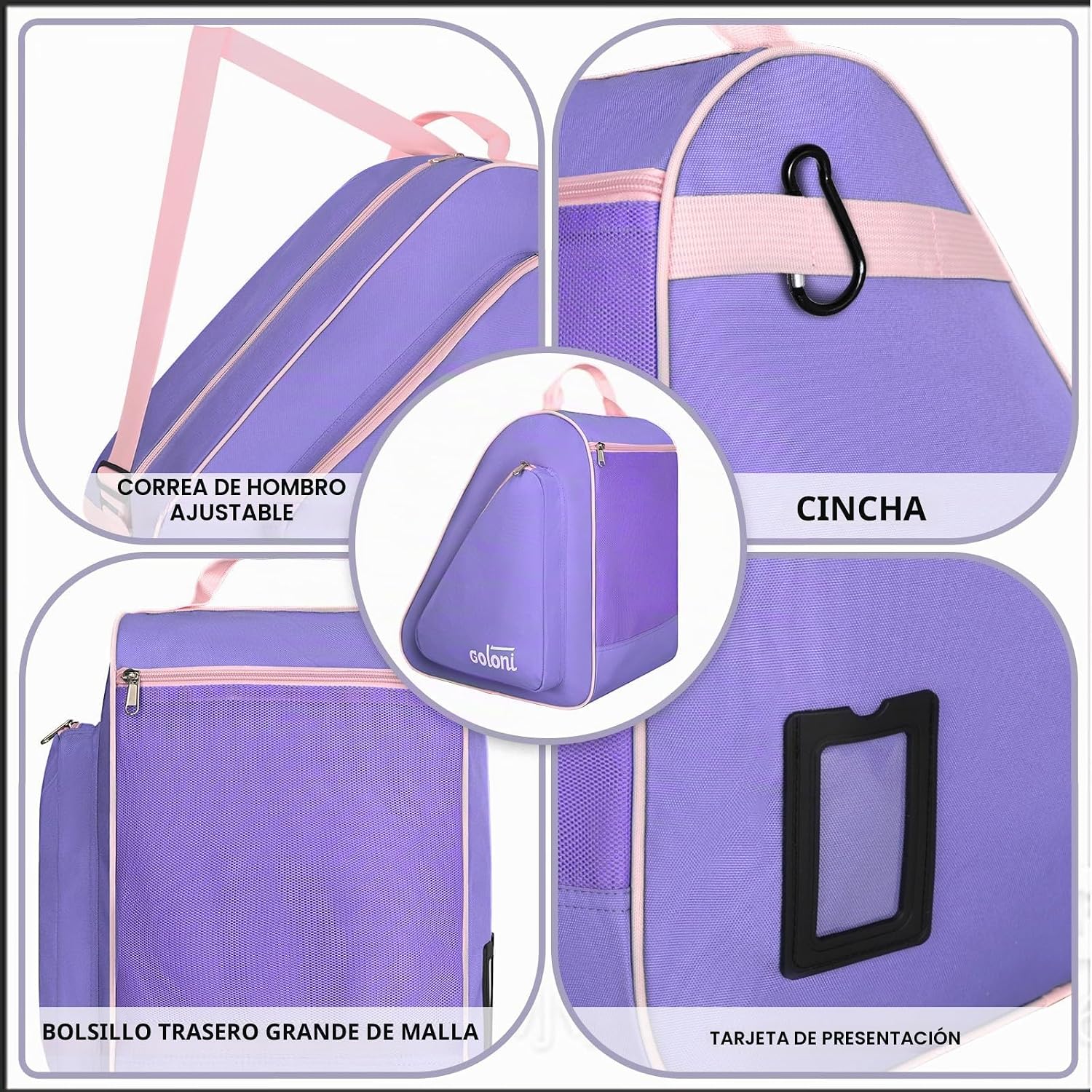 Goloni Bolsa de patinaje para patines de hielo, patines en línea, p...