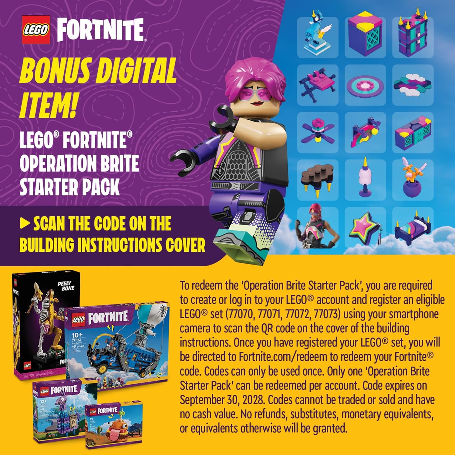 LEGO Fortnite Supply Llama Set de Construcción - Juguete para Niños...