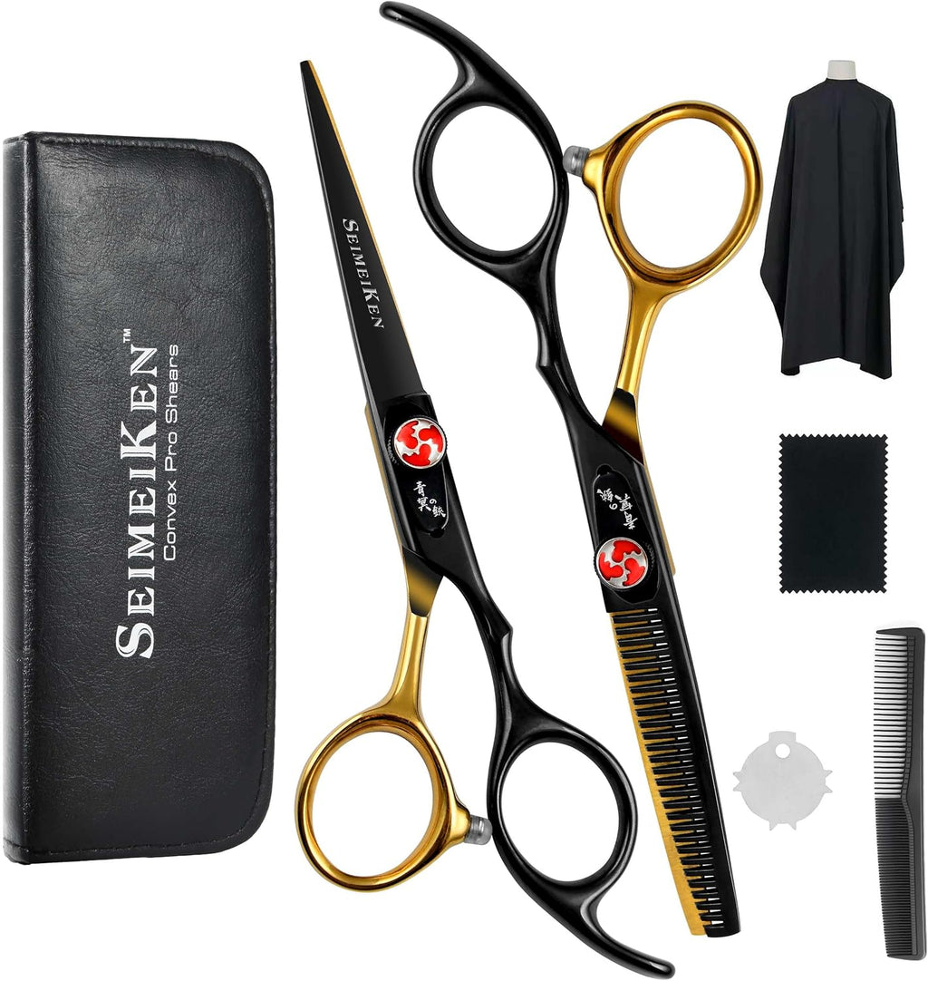 Kit de tijeras de corte de cabello, tijeras profesionales de 6.0 pu...