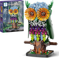 Sillbird Juego de construcción de búho de flores para adultos y ado...