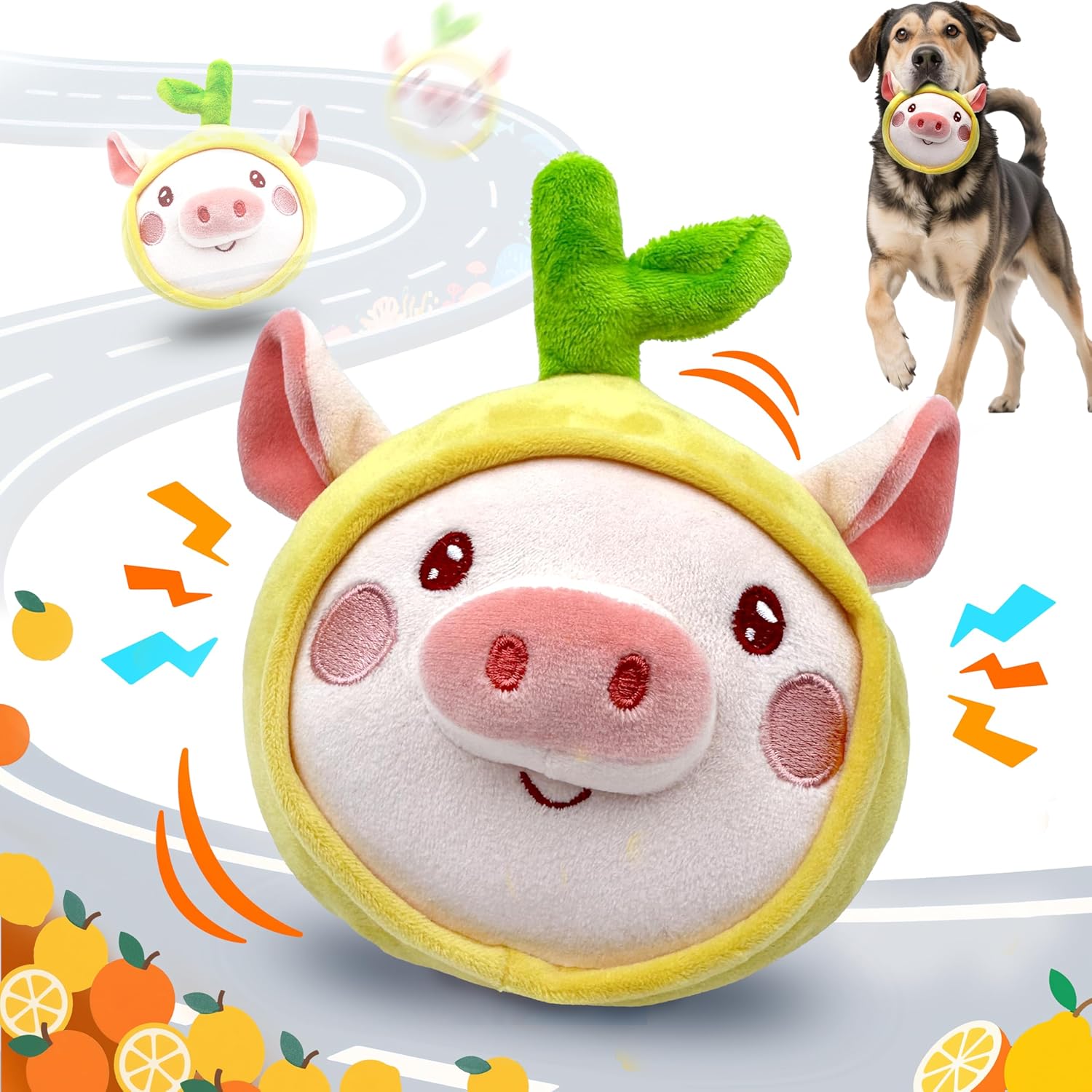 Hanarook Juguetes interactivos para perros, pelota de juguete para...