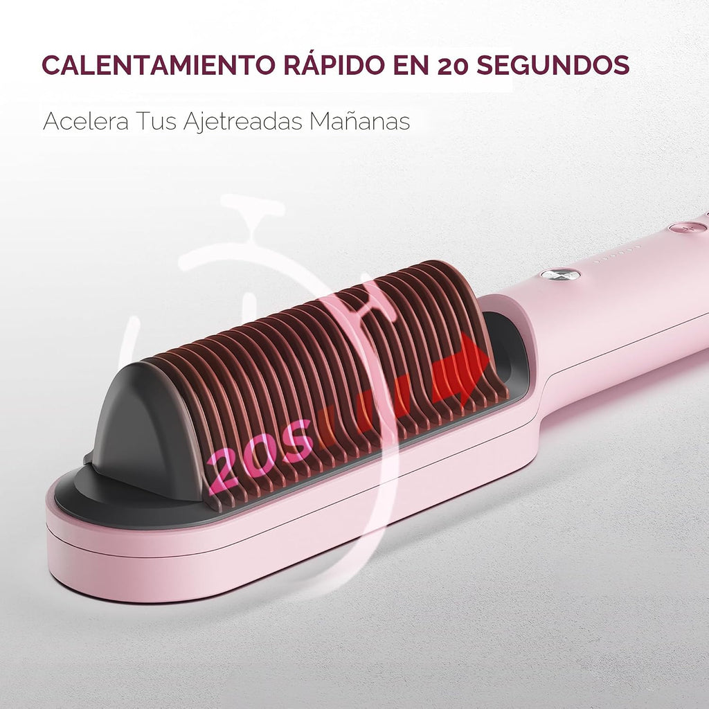 Cepillo alisador de pelo, TYMO - Peine alisador de pelo con forma d...