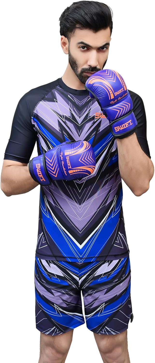 SWIFT TECH Guantes Fight Revolution de piel de vaca de alta calidad...