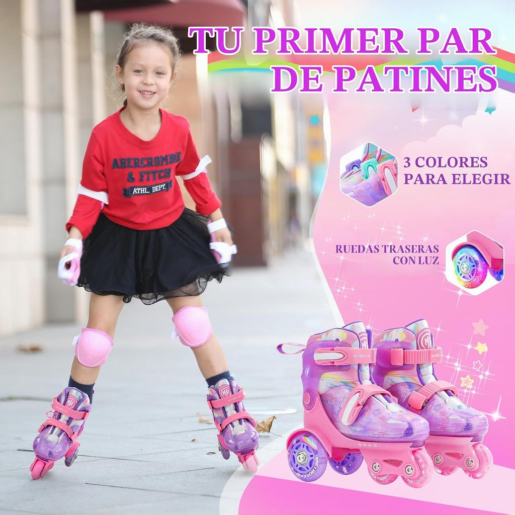 METROLLER Patines de equilibrio con ruedas ajustables para niños pe...