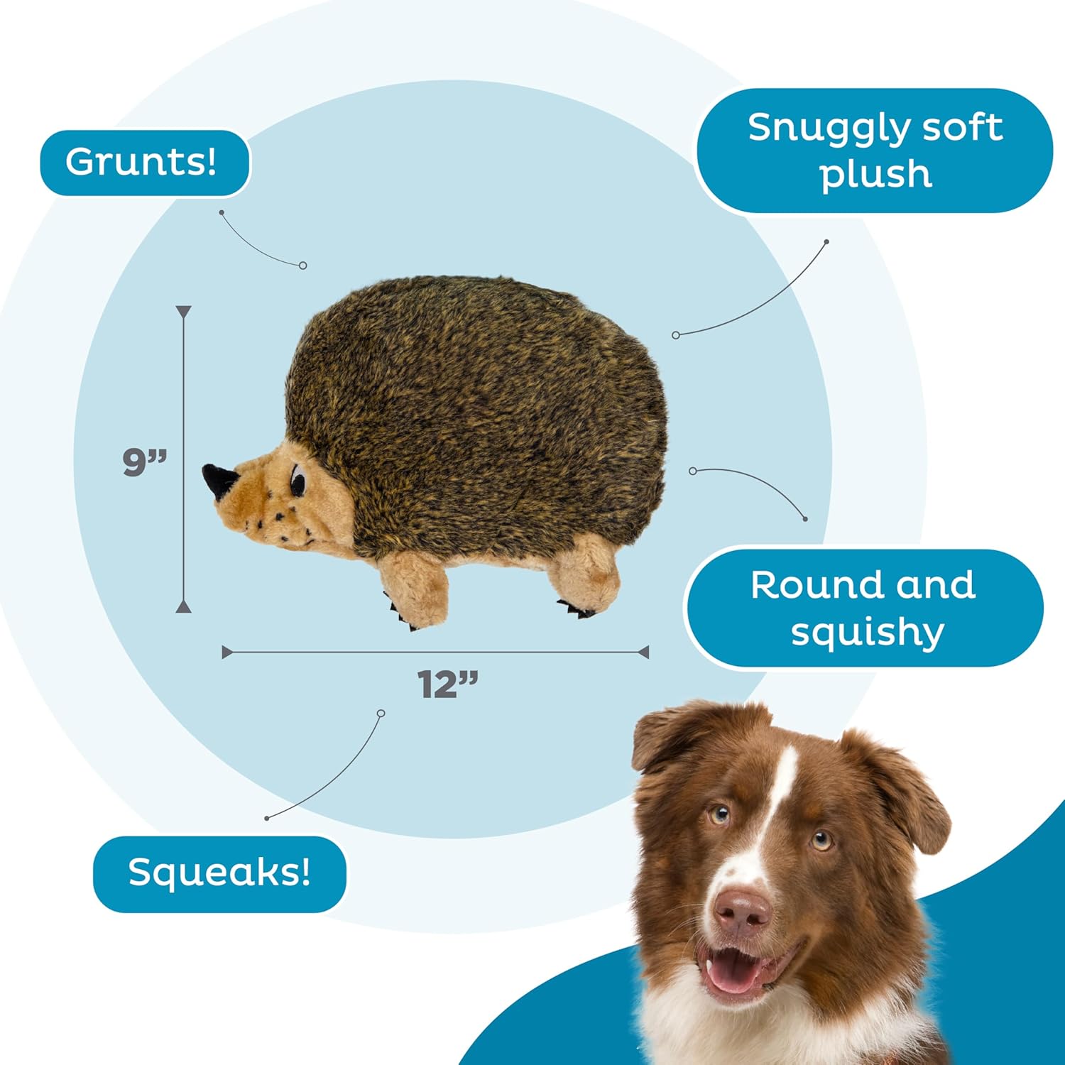 Outward Hound, juguete de peluche Hedgehogz para perro, XL