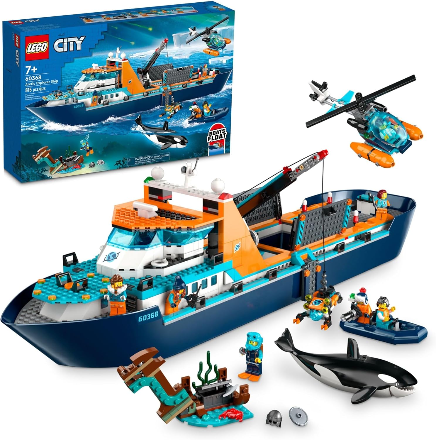 LEGO City Arctic Explorer Ship 60368 - Juego de juguetes de constru...