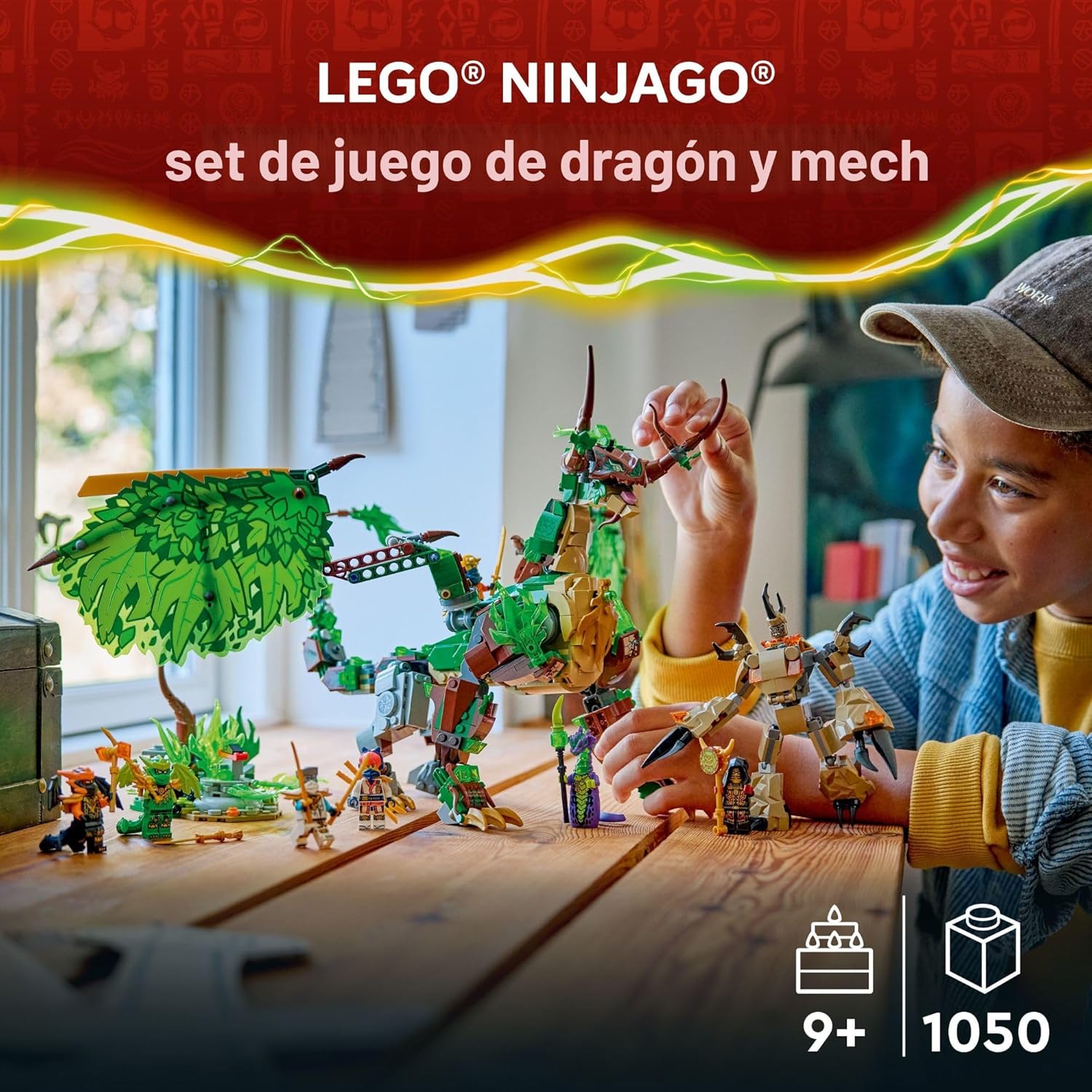 LEGO NINJAGO - Juguete de construcción de El dragón de la vida para...