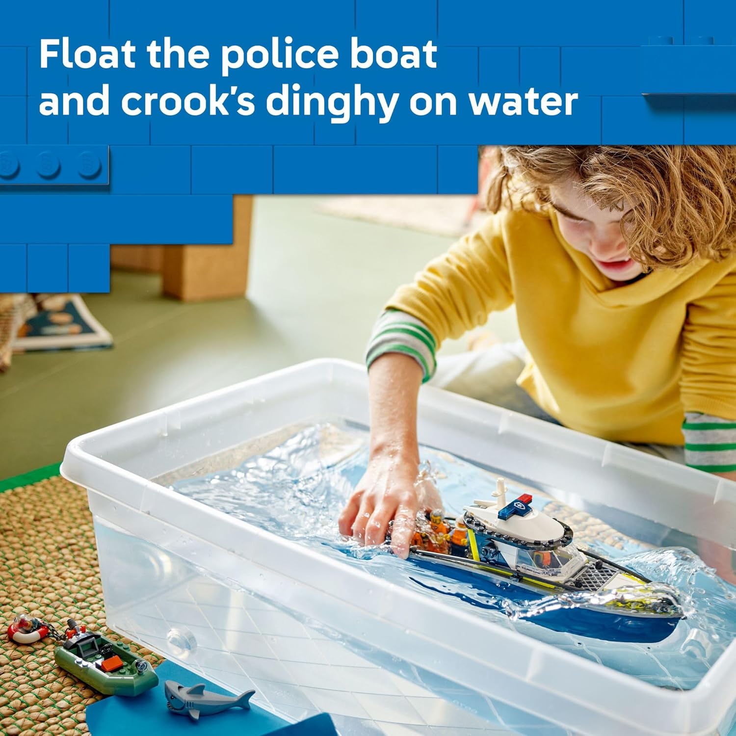 LEGO City Persecución de Barcos Policiales - Juguete de construcció...