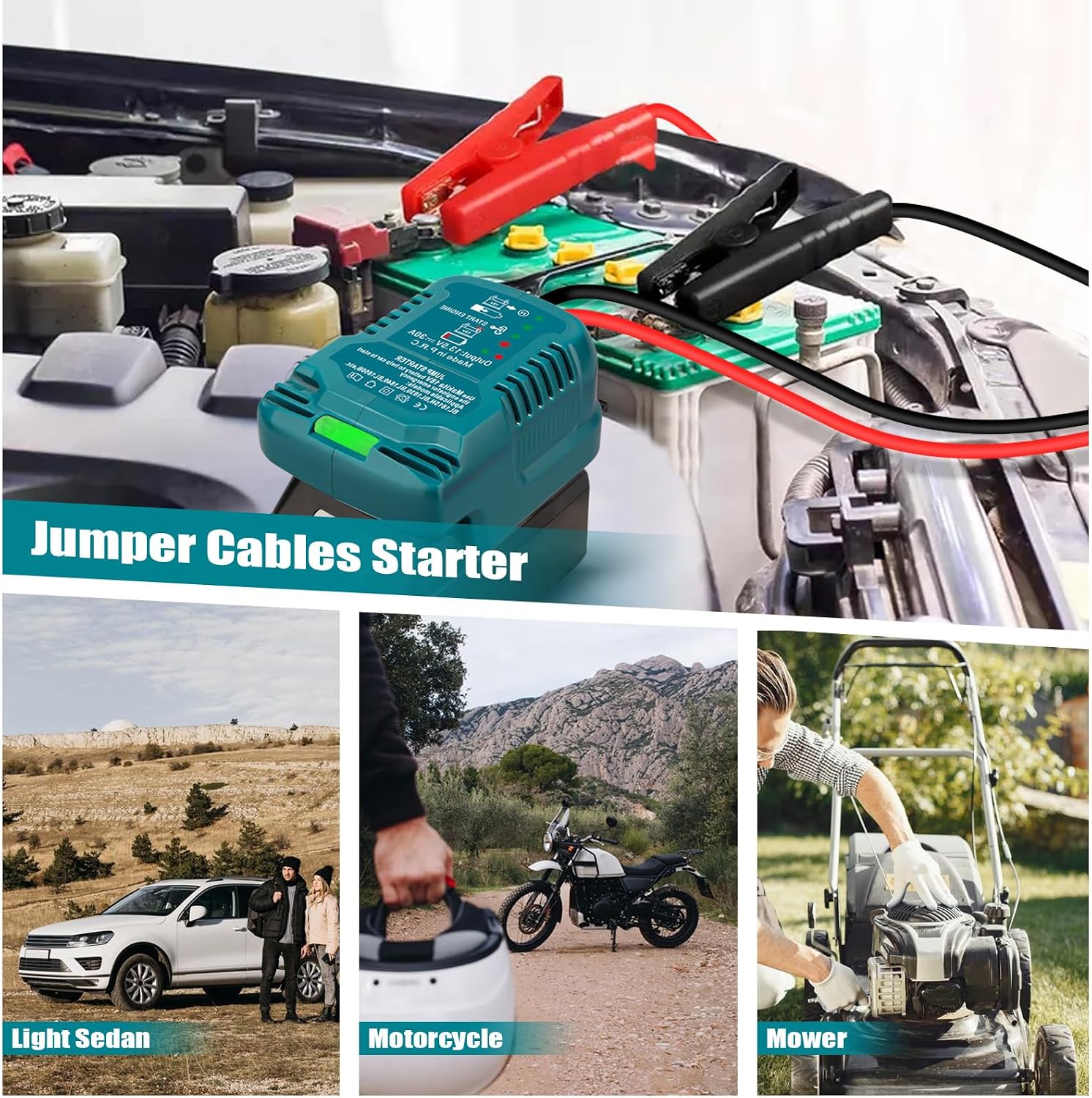 Adaptador de Arrancador Auxiliar para Batería de Iones de Litio de...