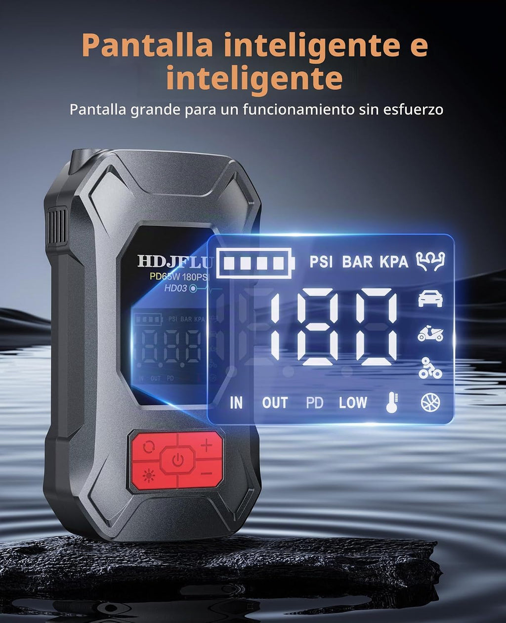 Arrancador de 7500 A con compresor de aire de 180 PSI, batería de c...