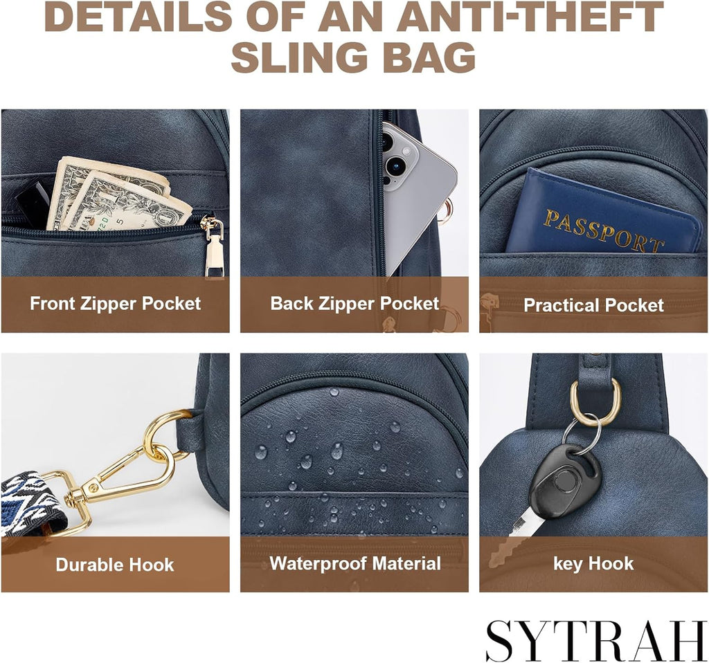 SYTRAH - Bolsos cruzados antirrobo para mujer, bolso de bandolera c...