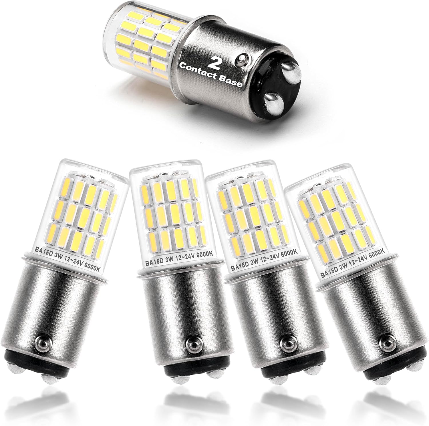 Bombillas LED BA15D de 12V para Luz Interior de RV Caravana, 1076 1...
