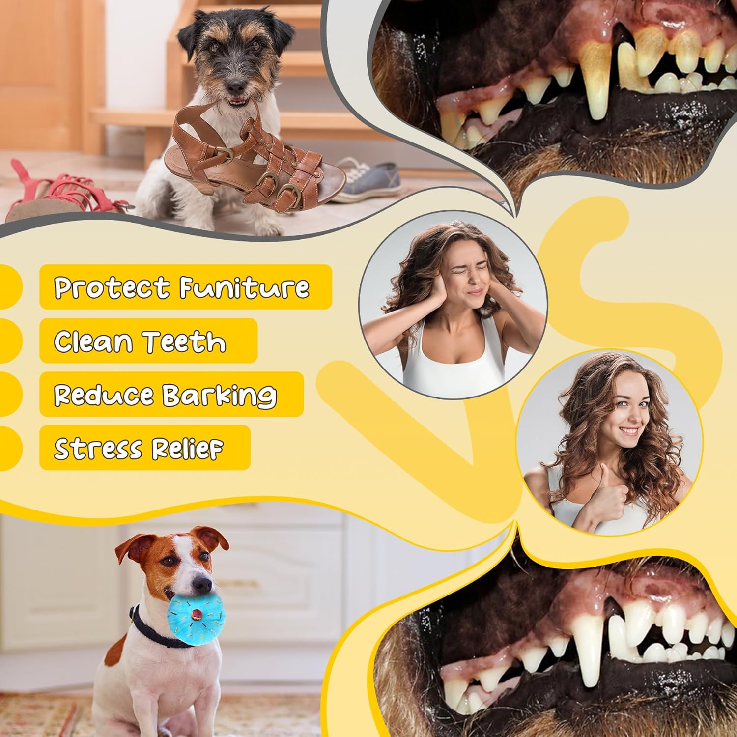 Zeaxuie Paquete de 23 juguetes de lujo para cachorros para dentició...
