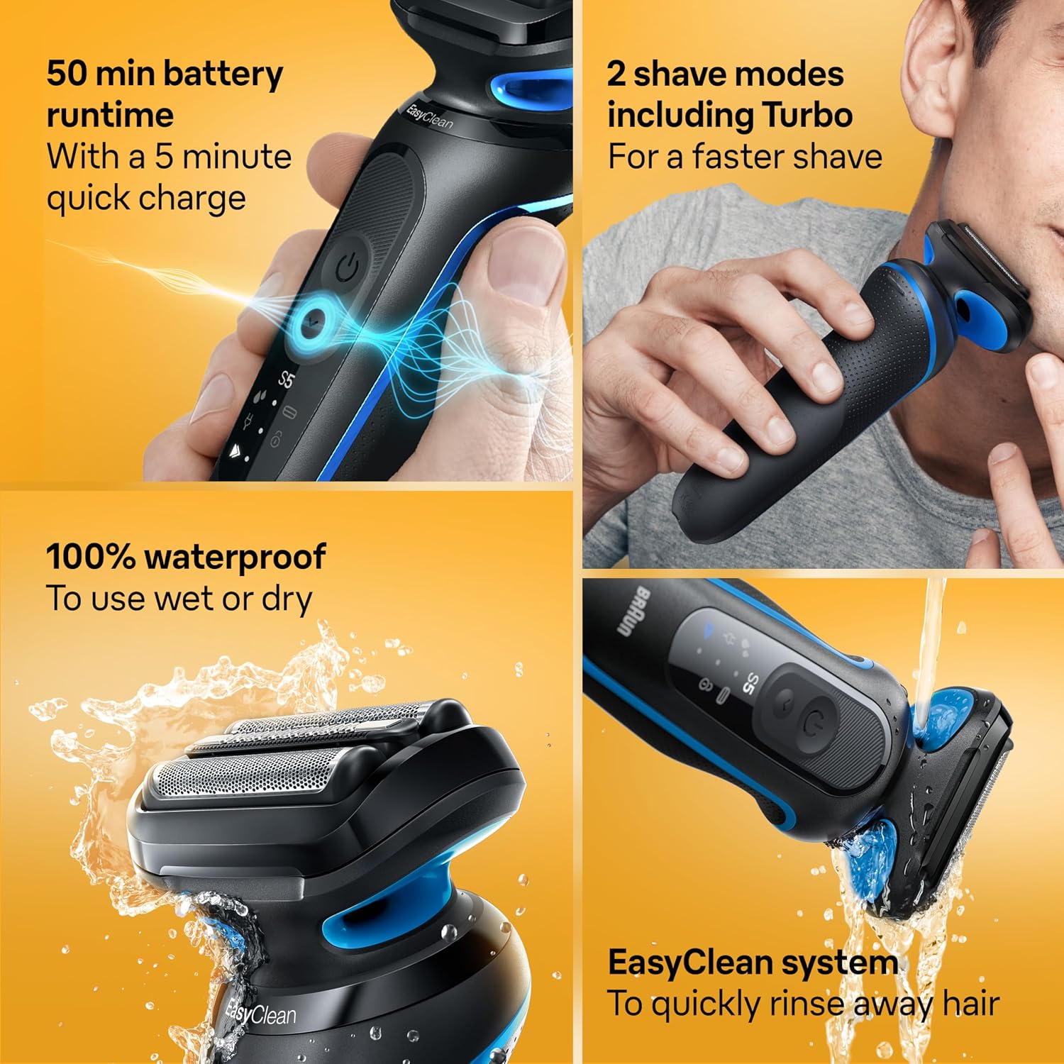 Braun Afeitadora eléctrica para hombres, Series 5 5120s, afeitado e...