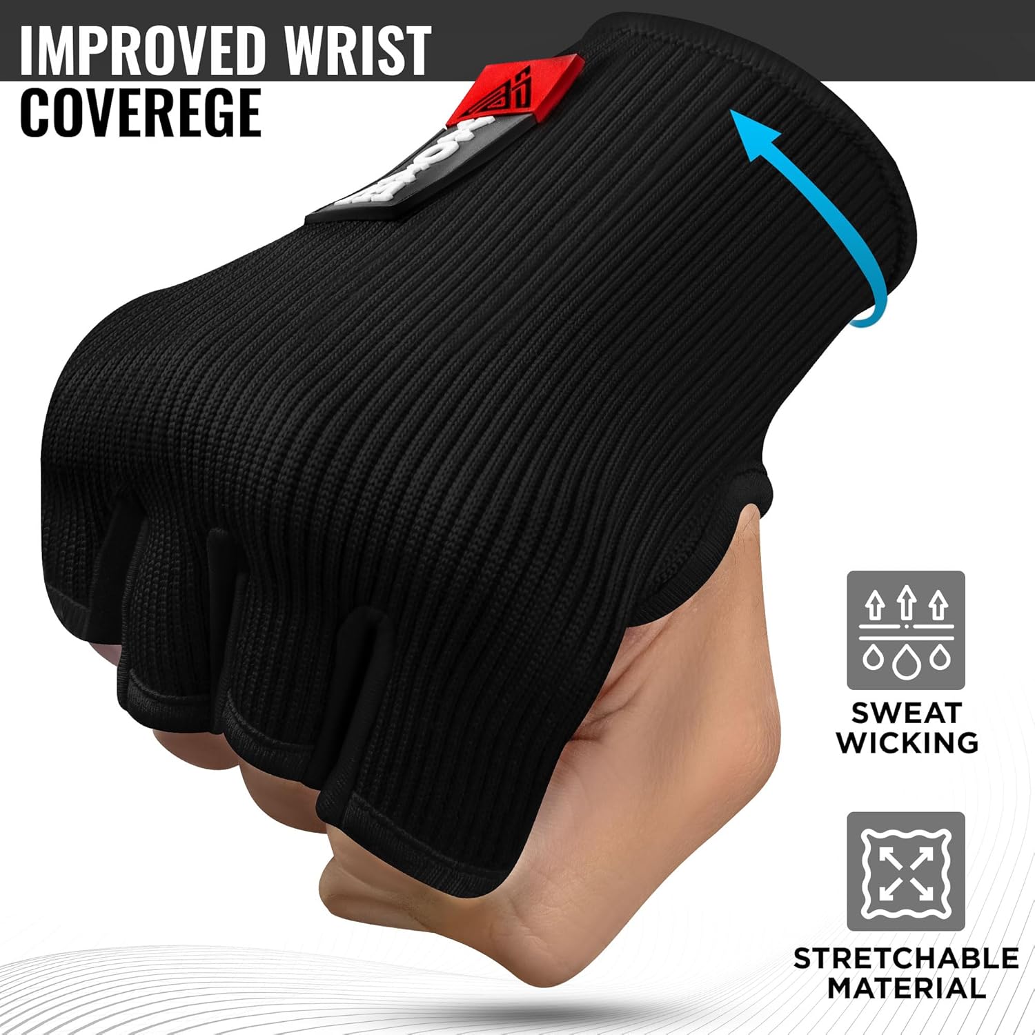 WYOX Guantes interiores para boxeo y kickboxing, soporte elástico p...