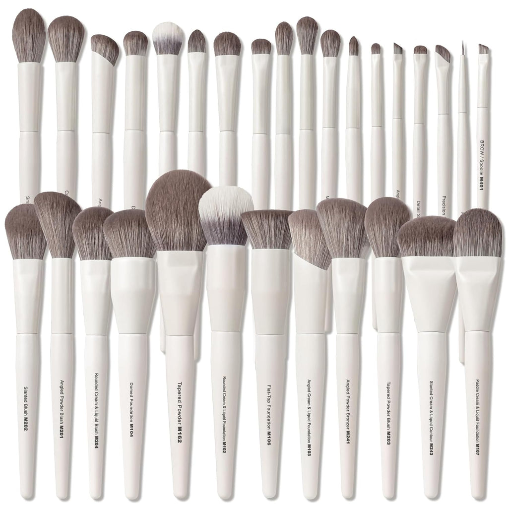 VYNESTRA Juego de 30 brochas de maquillaje de grado profesional con...