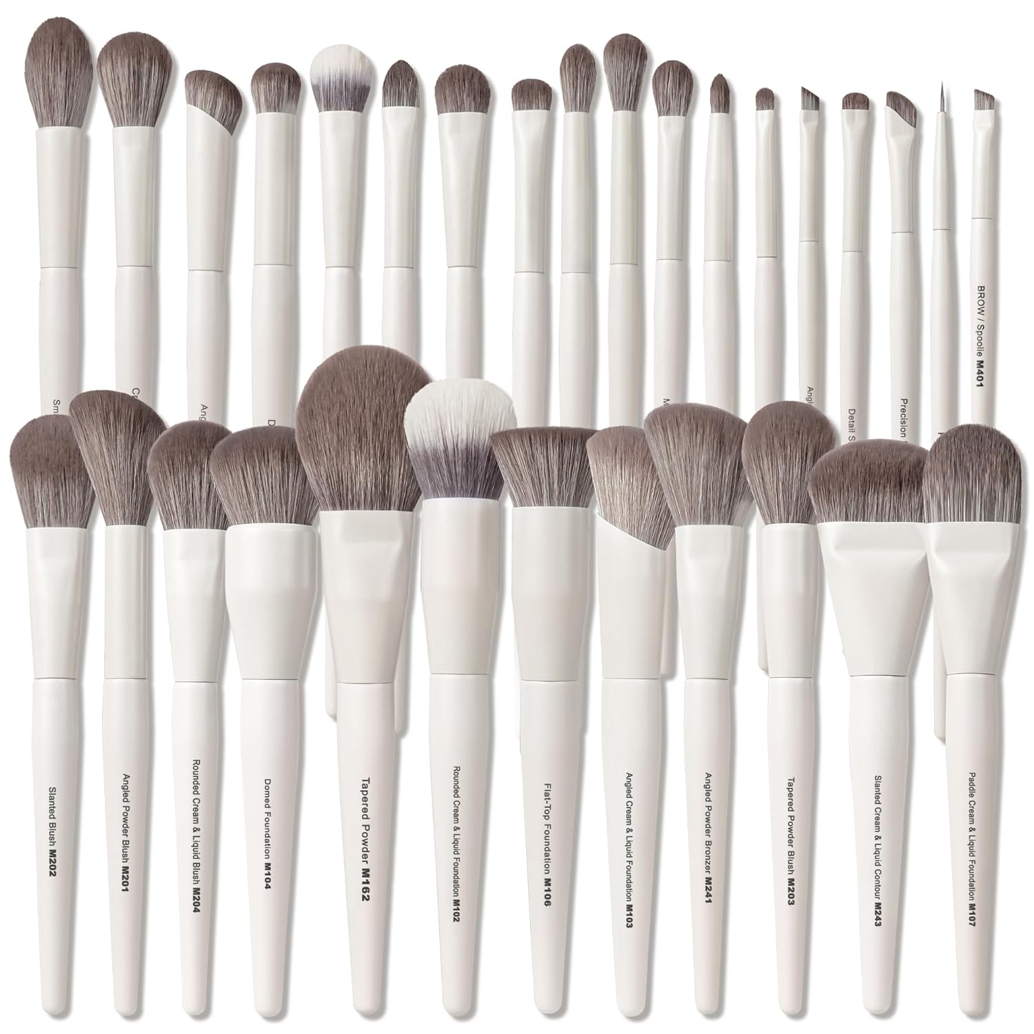 VYNESTRA Juego de 30 brochas de maquillaje de grado profesional con...