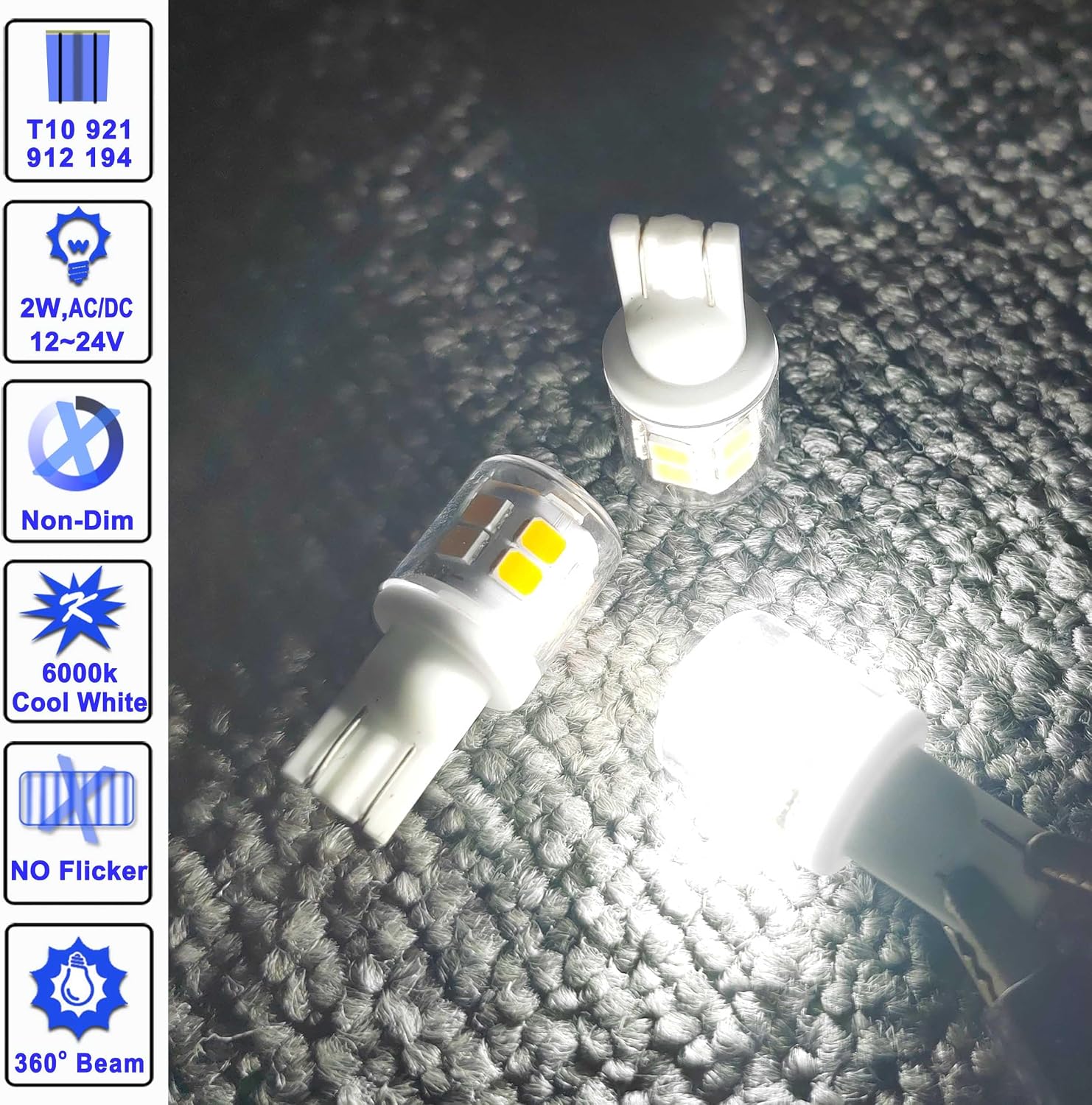 Bombillas LED brillantes T10 921 922 912 para 12V RV Trailer luz de...