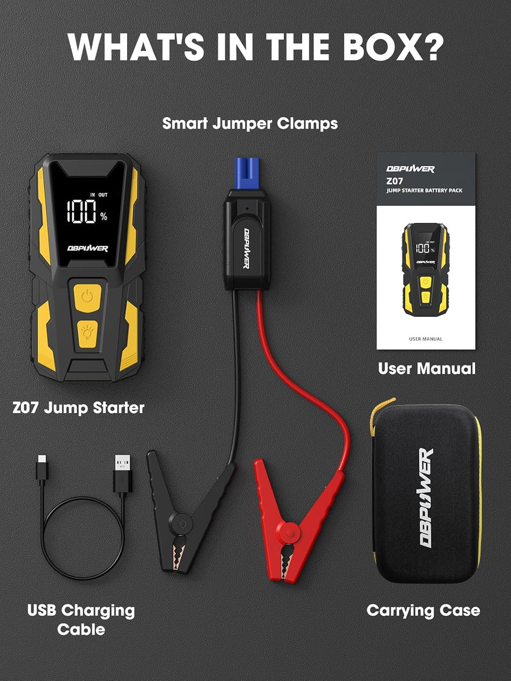 DBPOWER Arrancador de 5000 A, arrancador de batería de coche de 74...