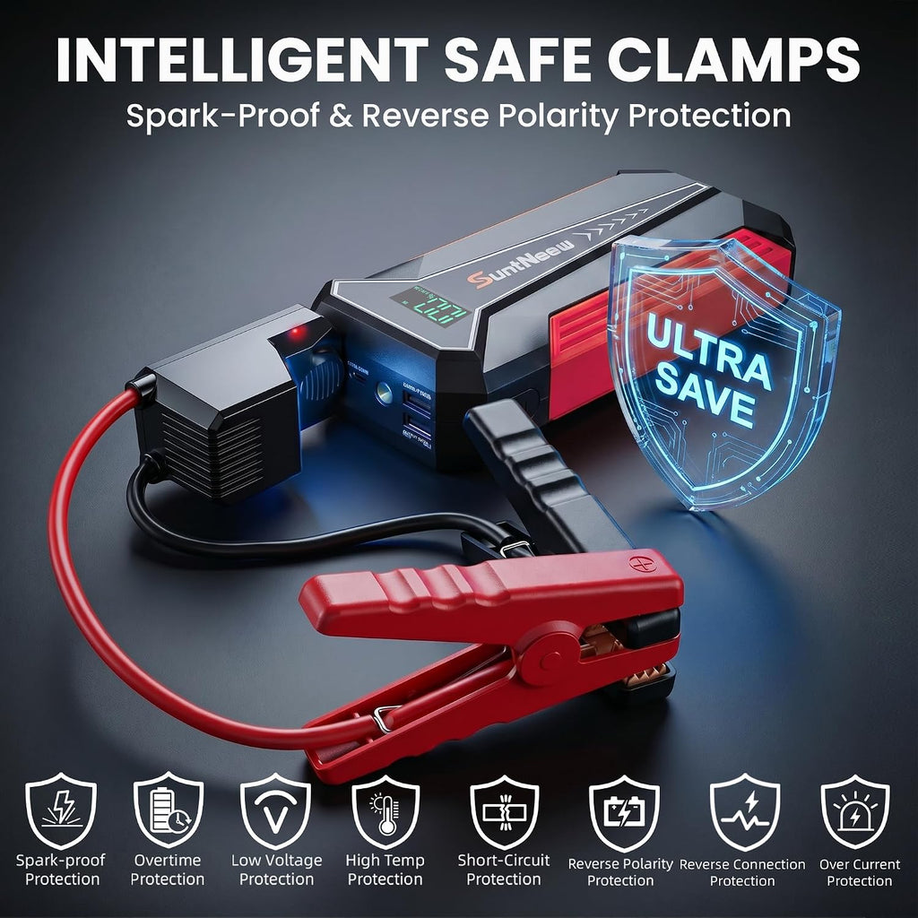 Jump Starter Power Bank de 8000 mAh (hasta 6.5 L de gasolina\/5.0 L...